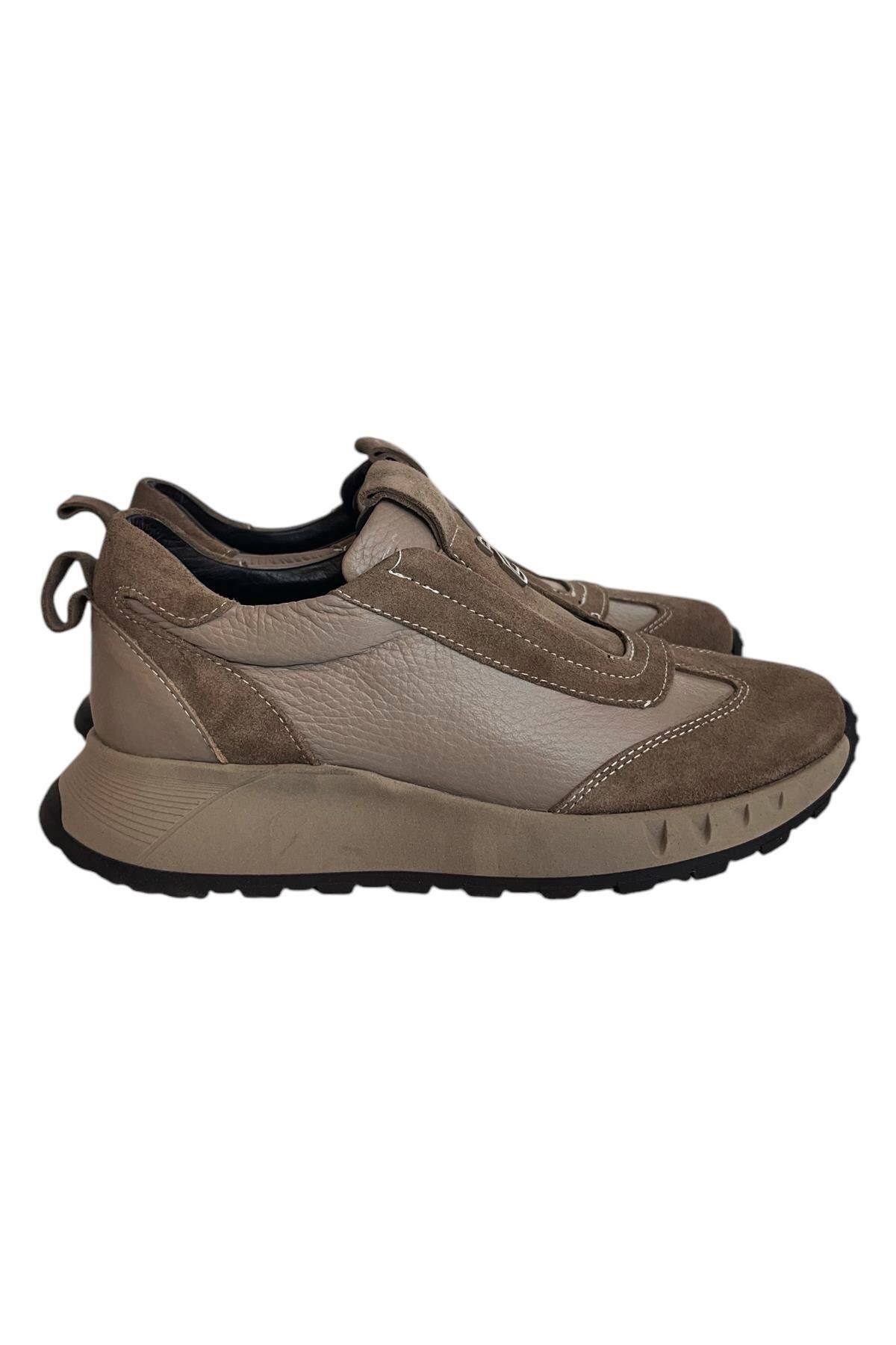 TUFAN SHOES Vizon Hakiki Deri Süet Comfort Taban Sneaker