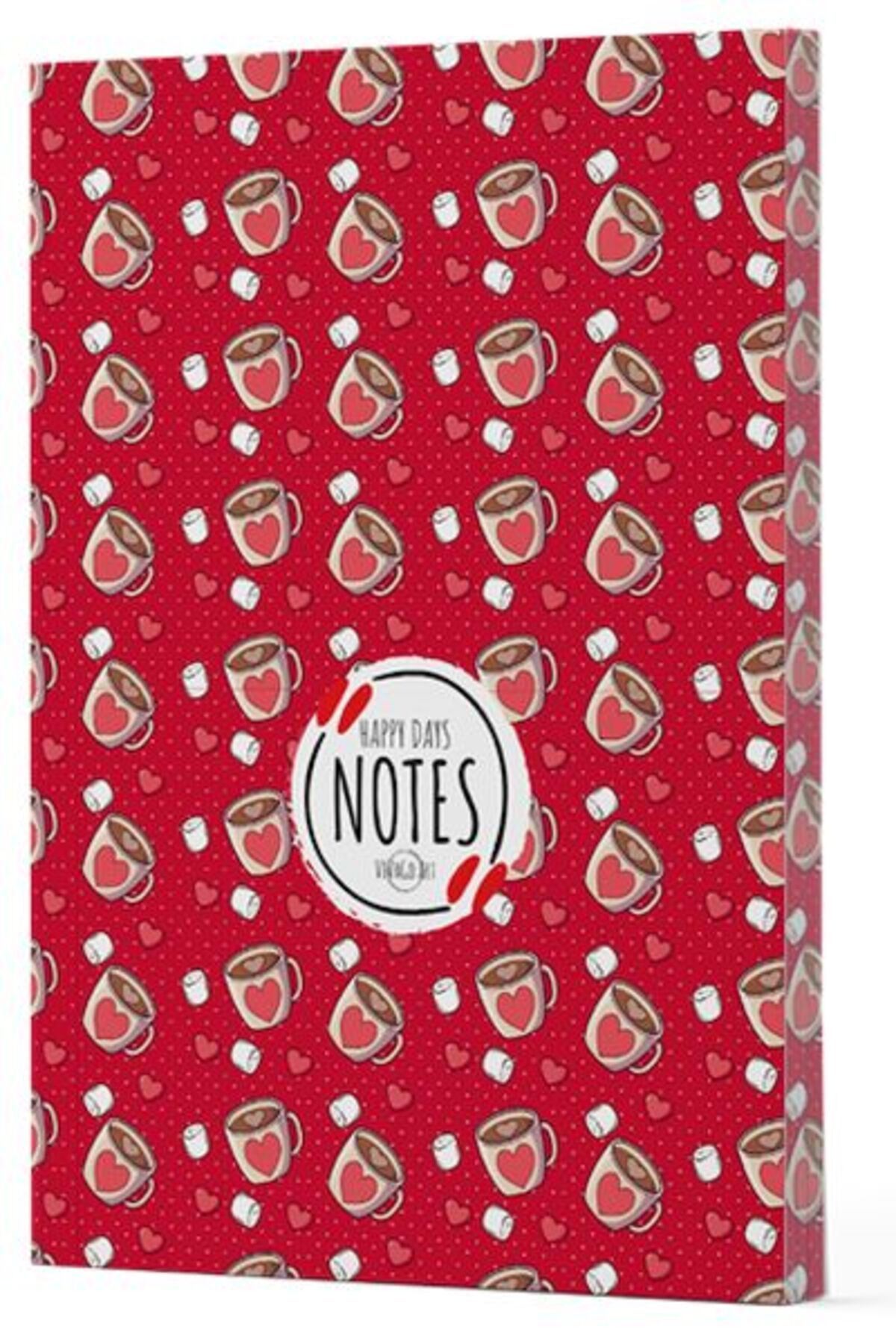 Destek Yayınları Kahve 9 Yan Boyamalı Çizgili Defter