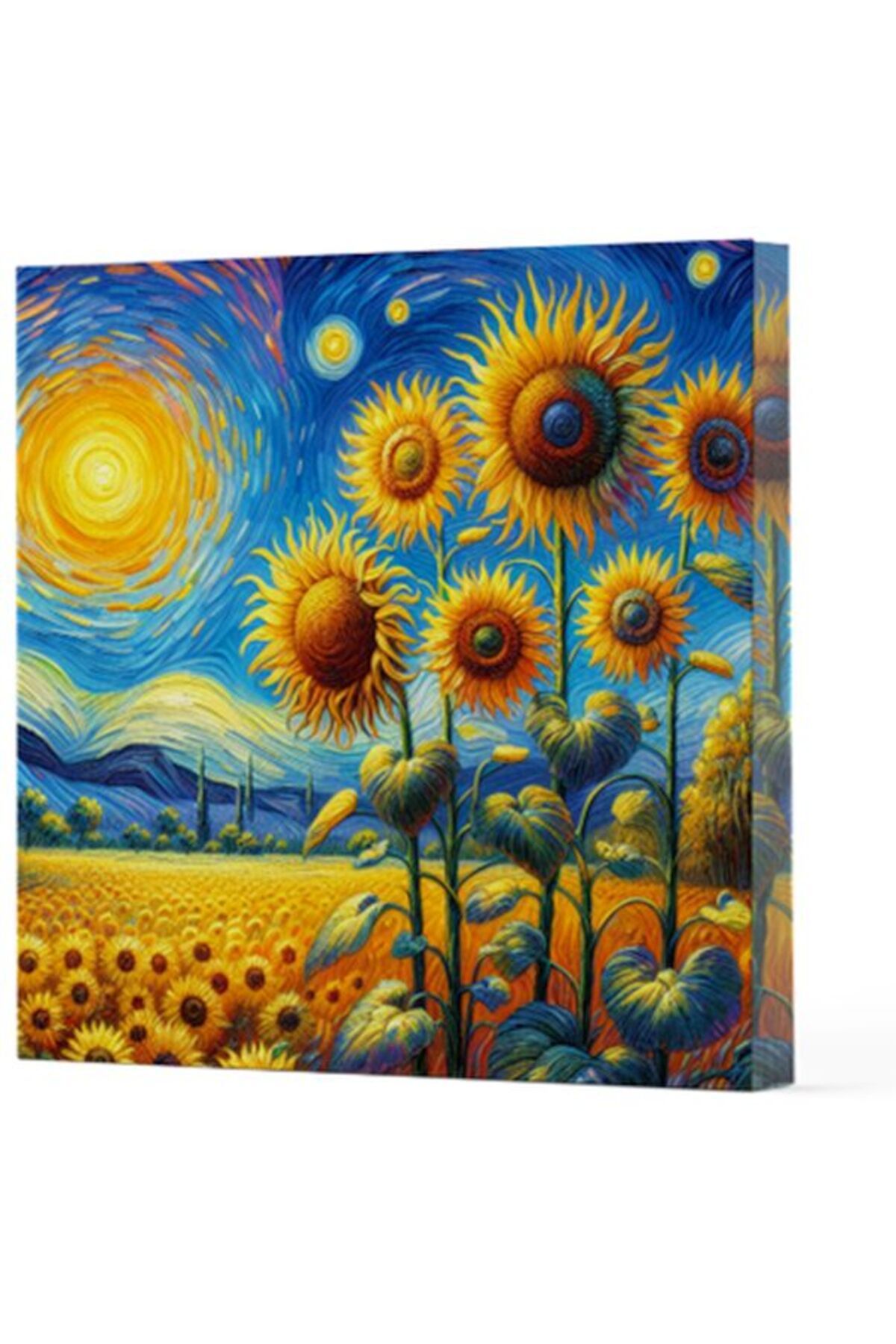 Destek Yayınları Van Gogh 4 Ayçiçekleri Çizgisiz Yan Boyamalı Defter