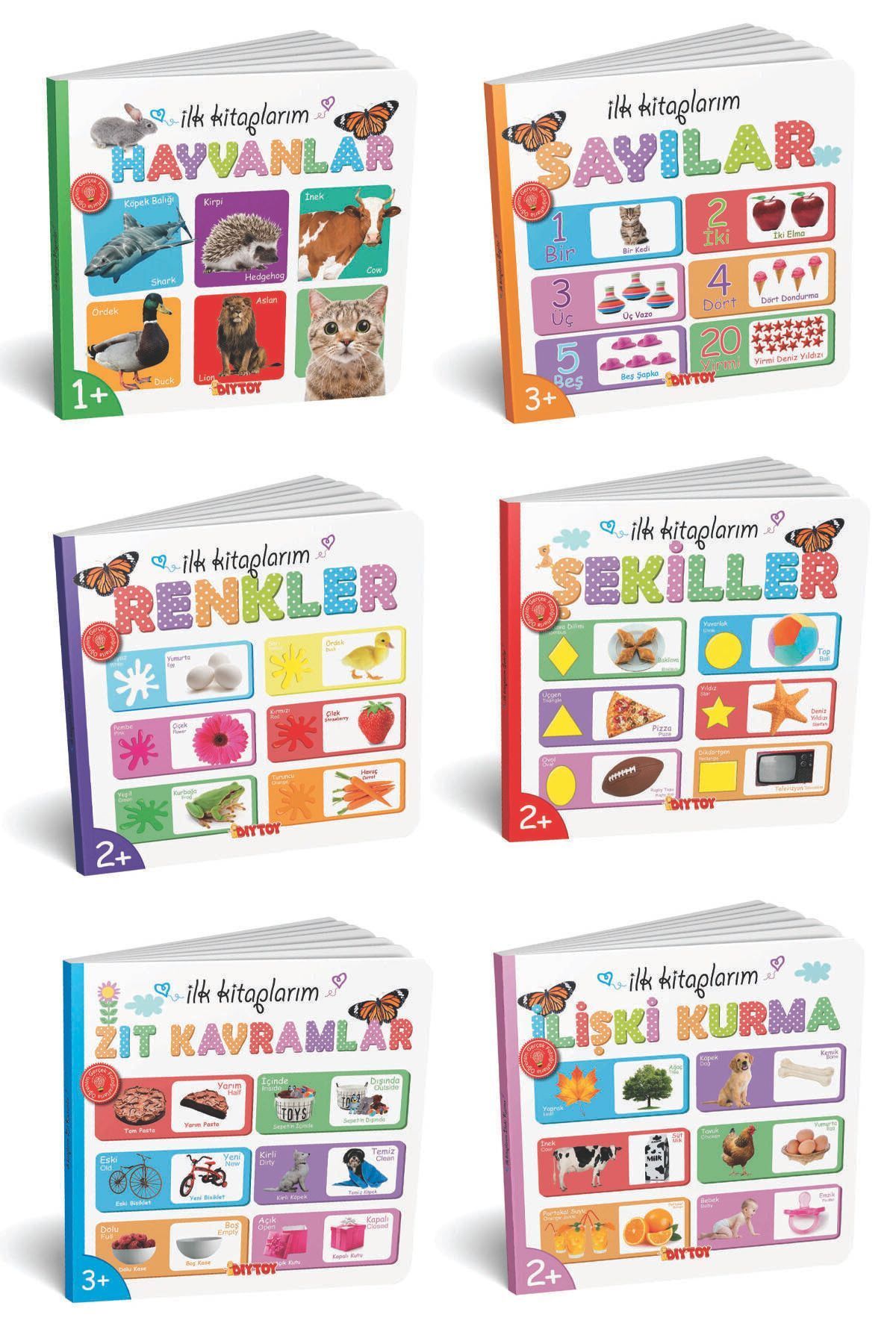 NillyToys İlk Kitaplarım Serisi Set 6'lı Eğitim Seti 0-3 Yaş