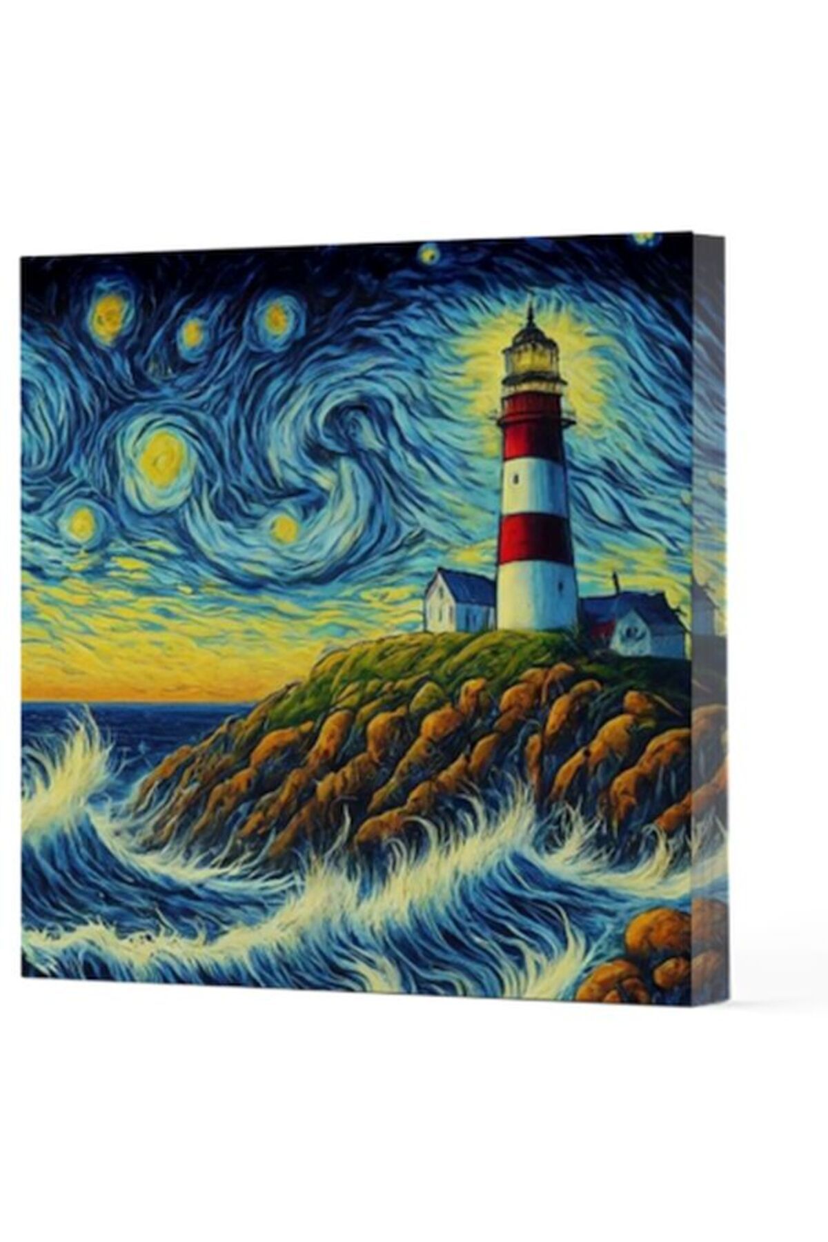 Destek Yayınları Van Gogh 8 Deniz Feneri Çizgisiz Yan Boyamalı Defter