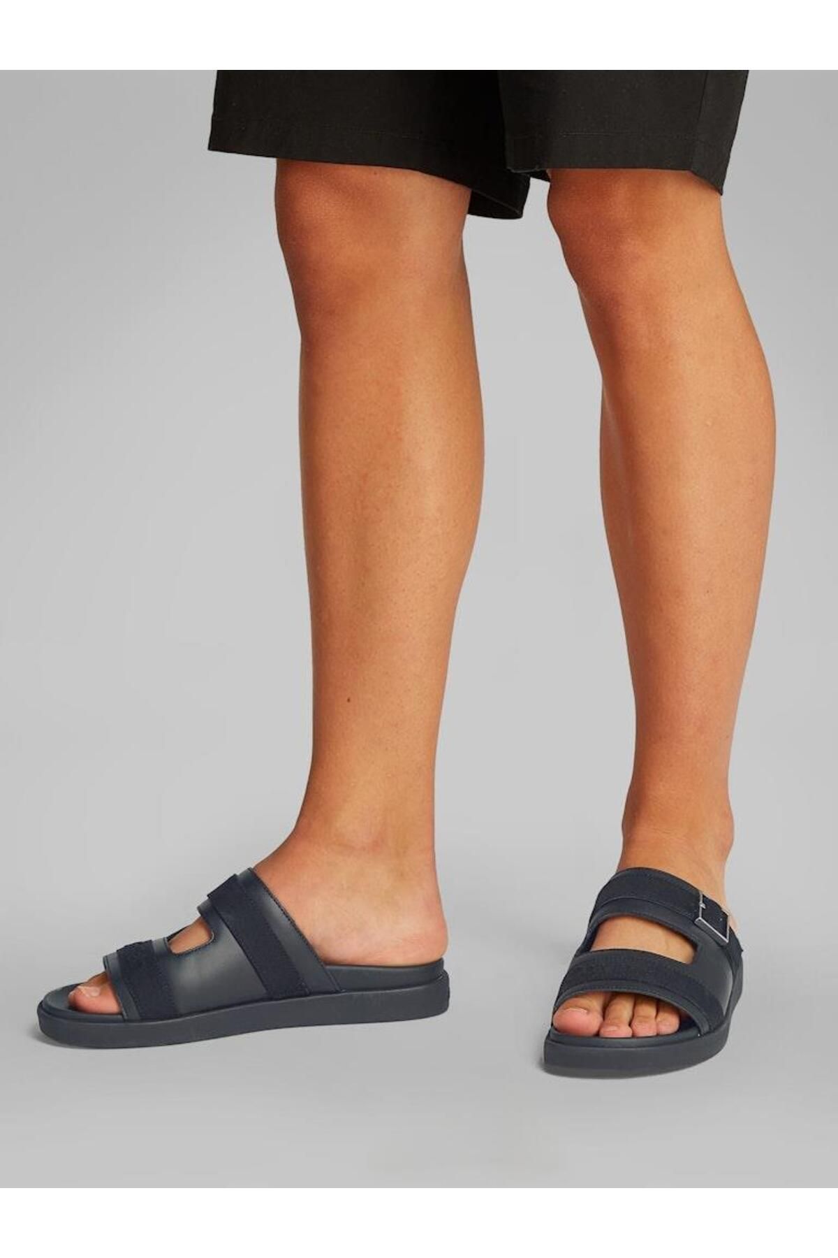 Calvin Klein Erkek DOUBLE STRAP W/ BUCKLE LOGO Sandalet