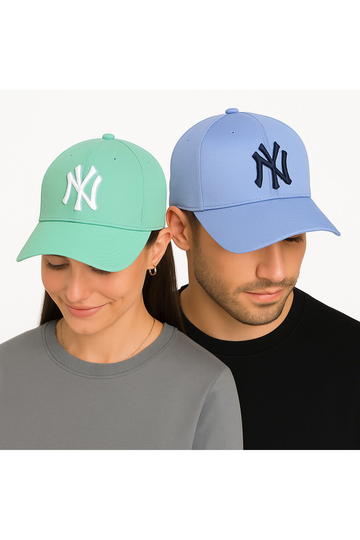SFCOLLECTION Unisex Spor Şapka Ny New York 2’li Set Şapka