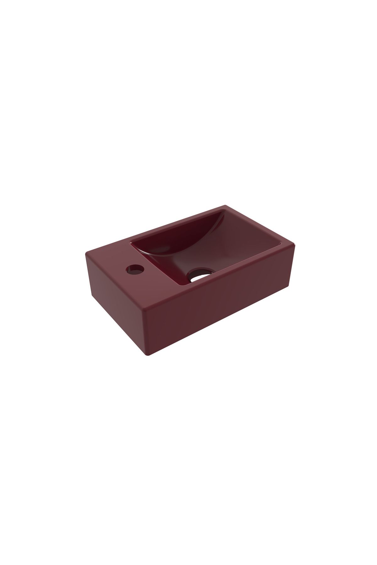 Bocchi Milano Dar Sol Lavabo 37 Cm Burgonya Bordosu 1418-072-0126