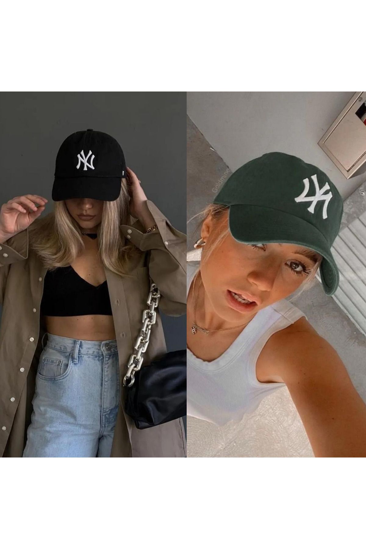 Wearflawless 2'li Takım Kadın Günlük Beyzbol NY Şapka