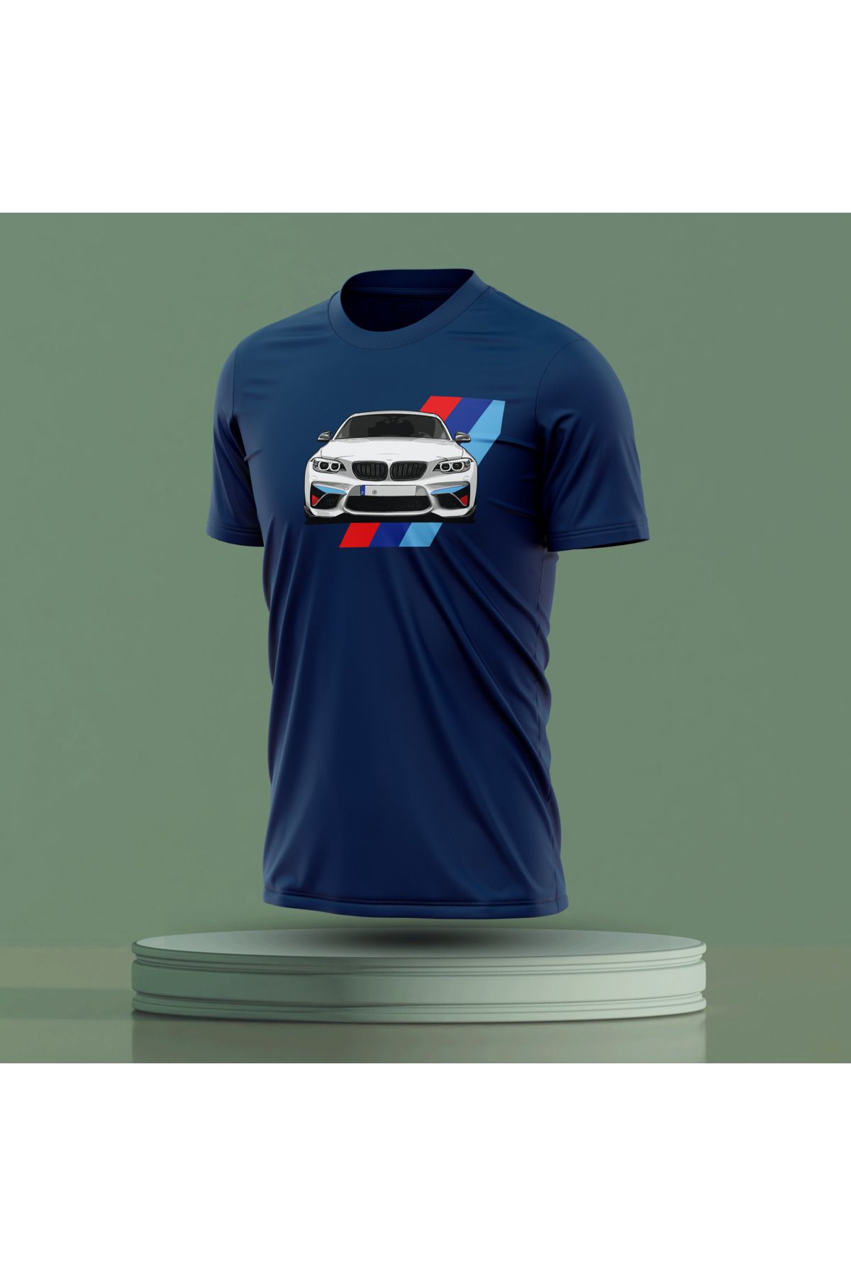 Bulvar Lee Erkek Sıfır Yaka Bmw Baskılı Yazlık T-Shirt