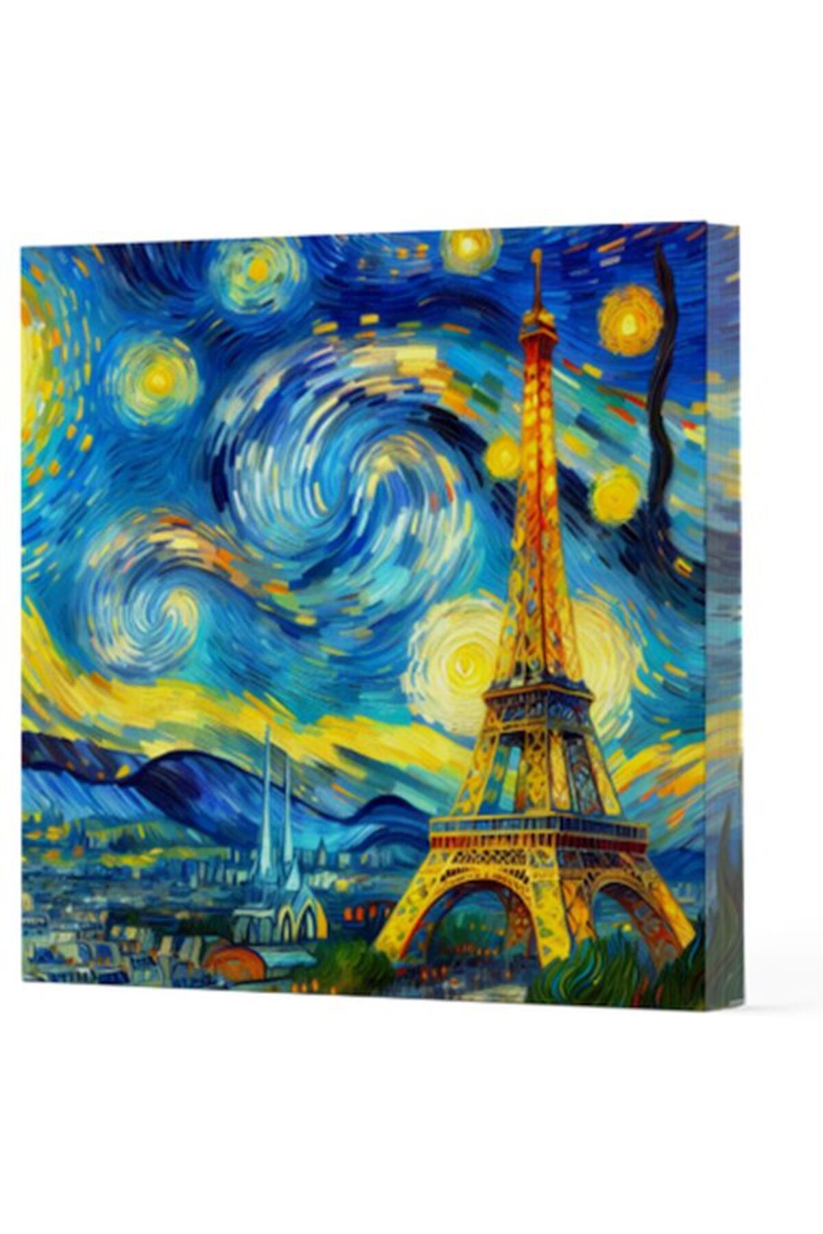 Destek Yayınları Van Gogh 9 Eyfel Kulesi Çizgisiz Yan Boyamalı Defter