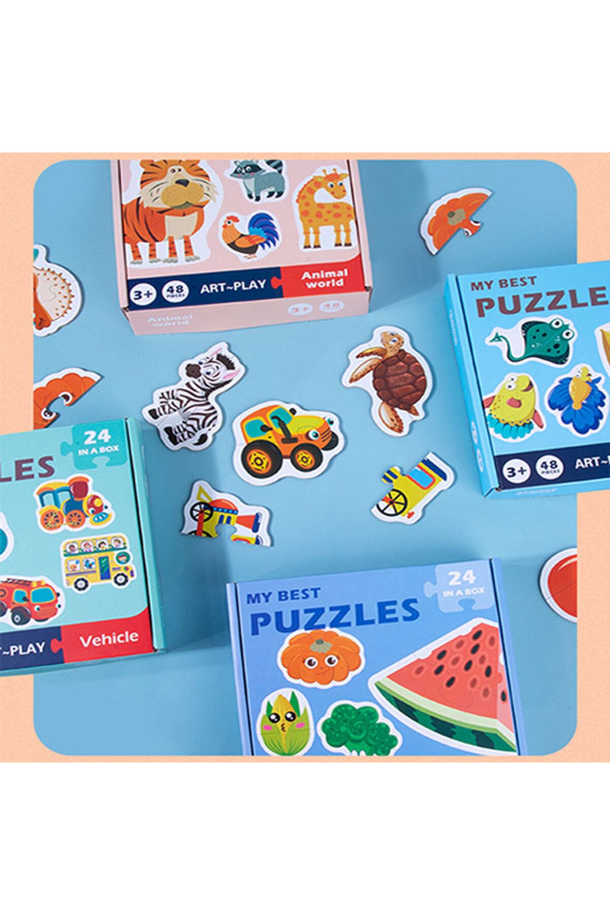 Generic-Educational puzzle set for children in the form of fruits and vegetables kt-071 7