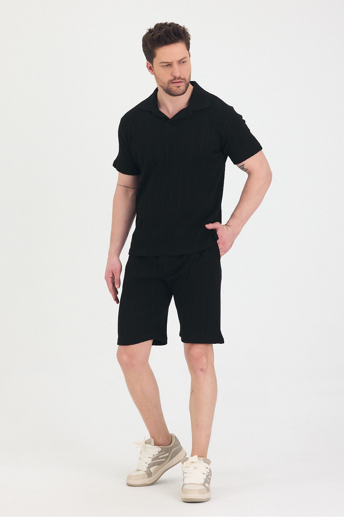 COOL TARZ Erkek Polo Yaka Tshirt Ve Şort Alt Üst Takım