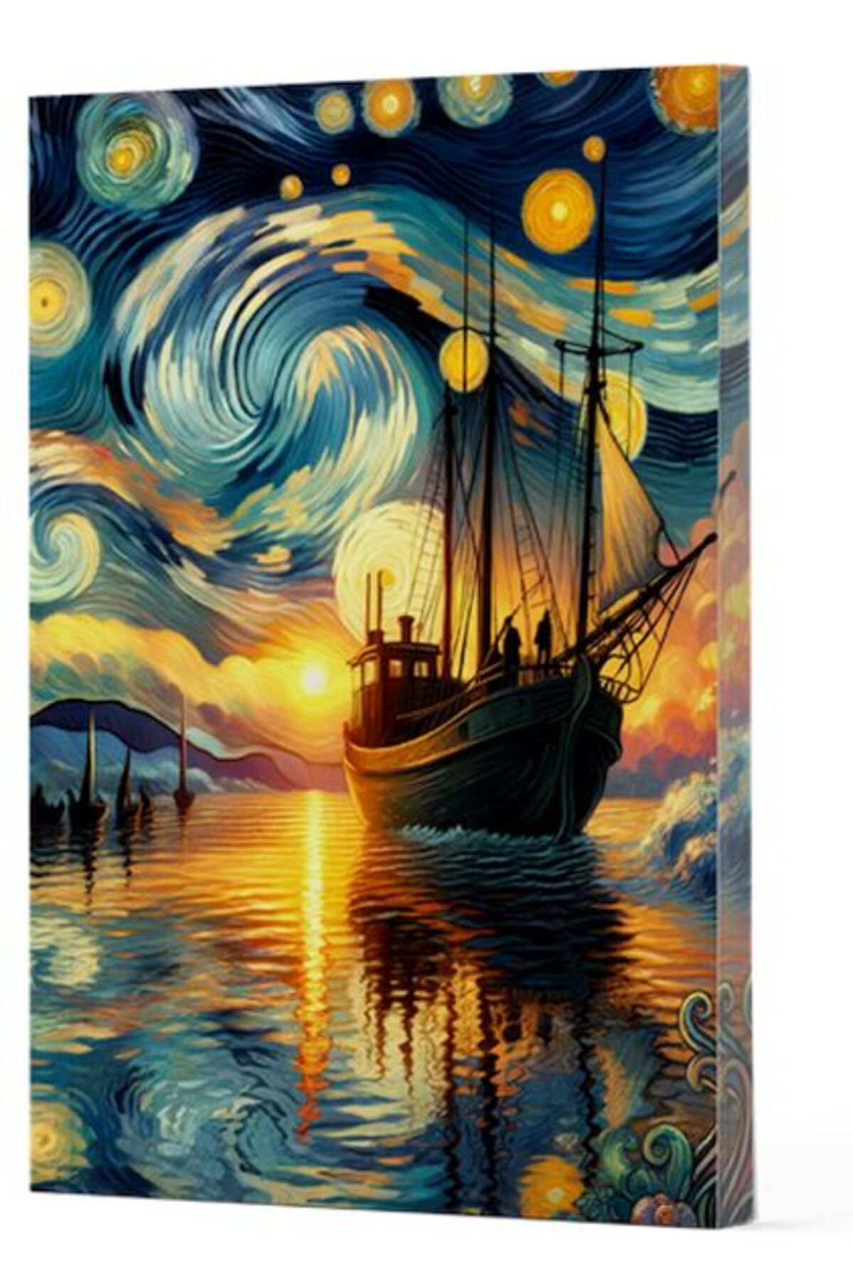 Destek Yayınları Van Gogh 2 Gemi Çizgili Yan Boyamalı Defter