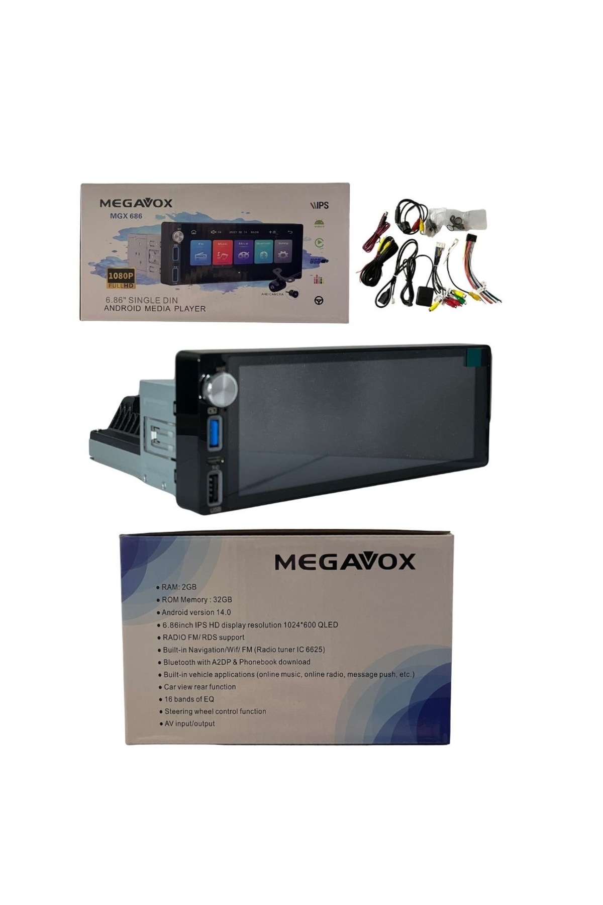 Megavox Android Double teyp 6.86'' - Fiyatı, Yorumları