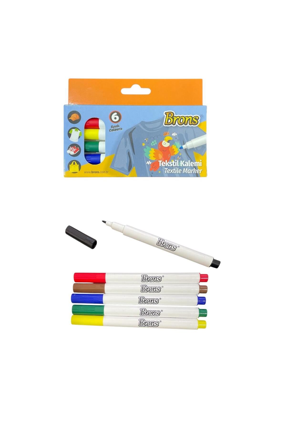 Brons Tekstil Marker 6'lı Set