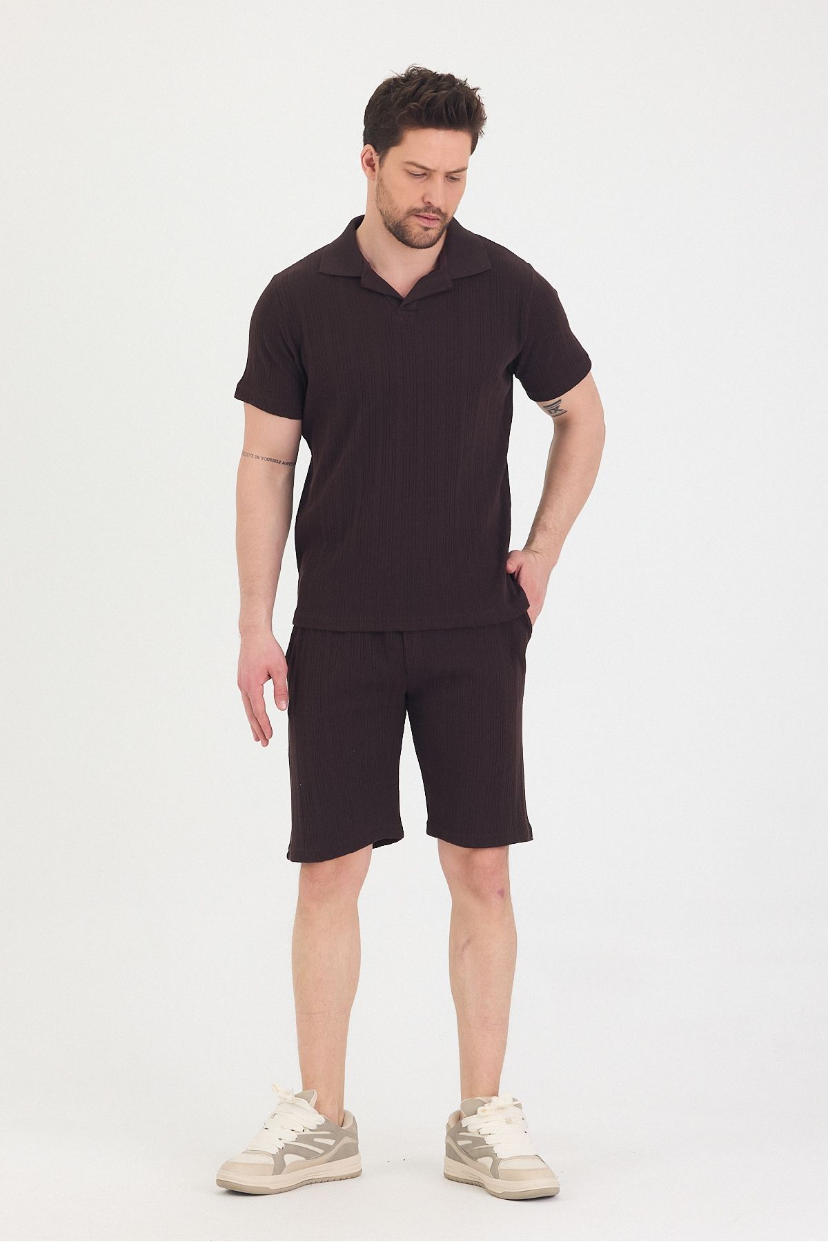 COOL TARZ Erkek Polo Yaka Tshirt Ve Şort Alt Üst Takım