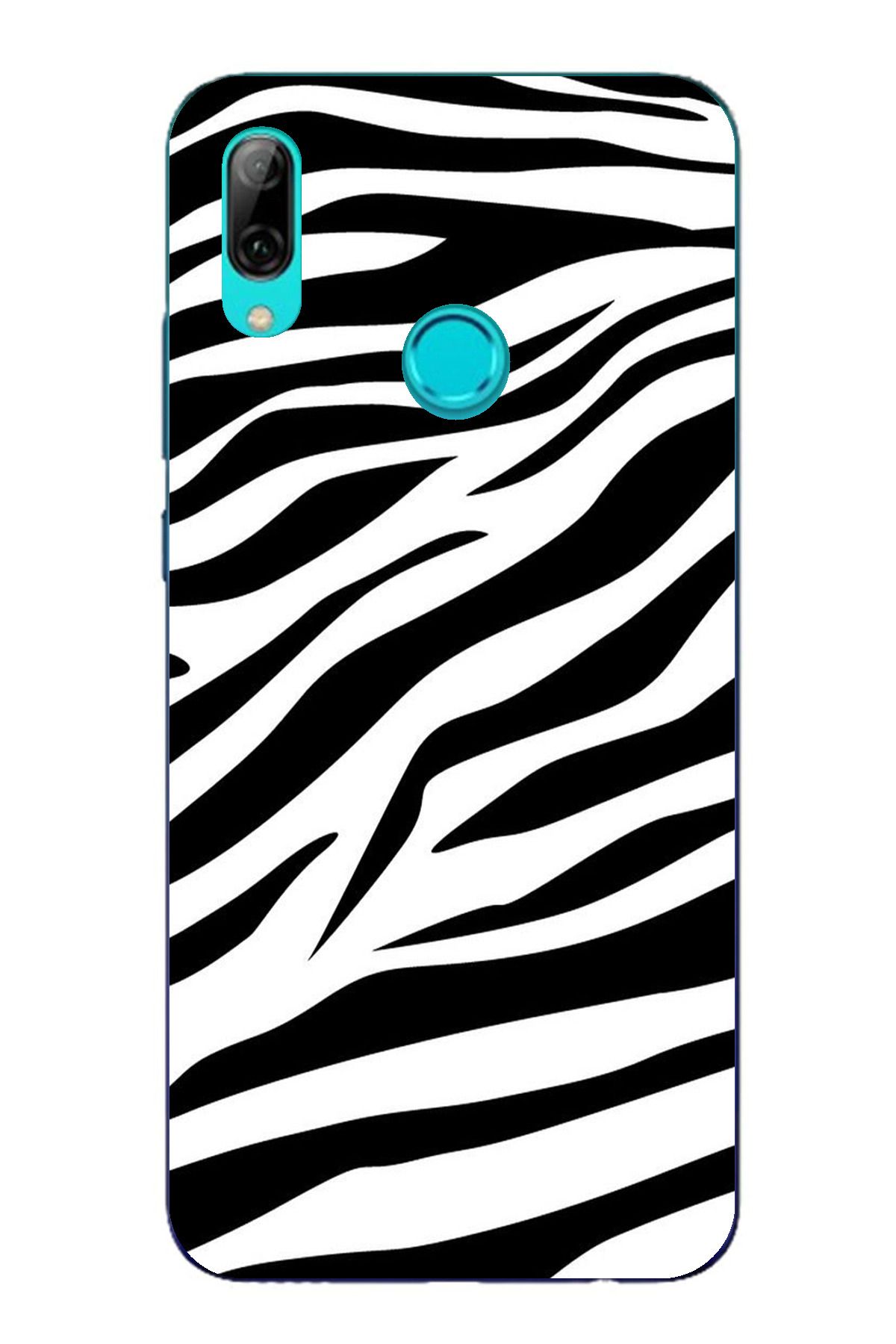 TechTree Huawei P Smart 2019 Uyumlu Zebra Tasarımlı Şeffaf Silikon Kılıf