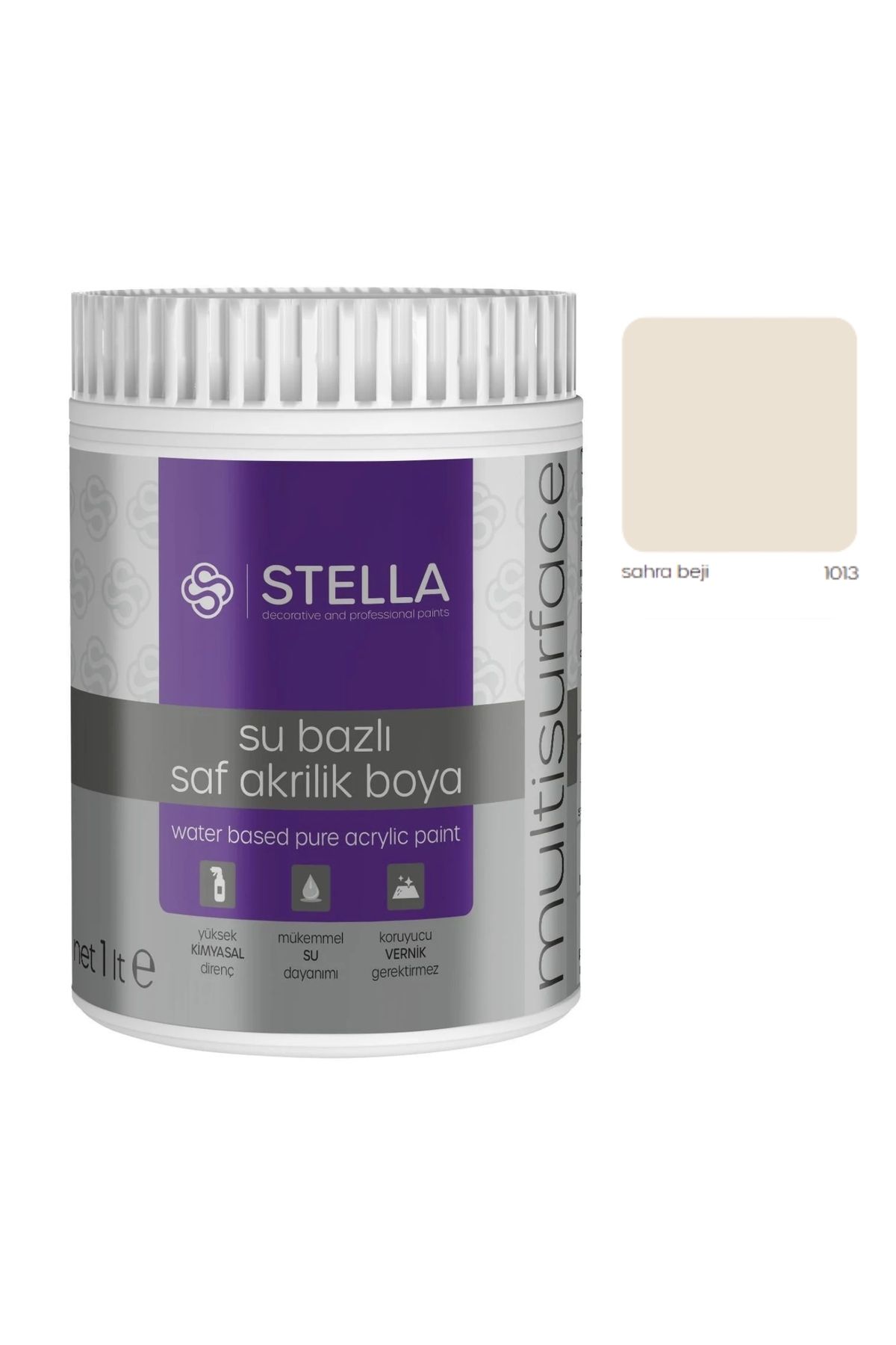 Stella Su Bazlı Saf Akrilik Boya Sahra Beji Ral-1013