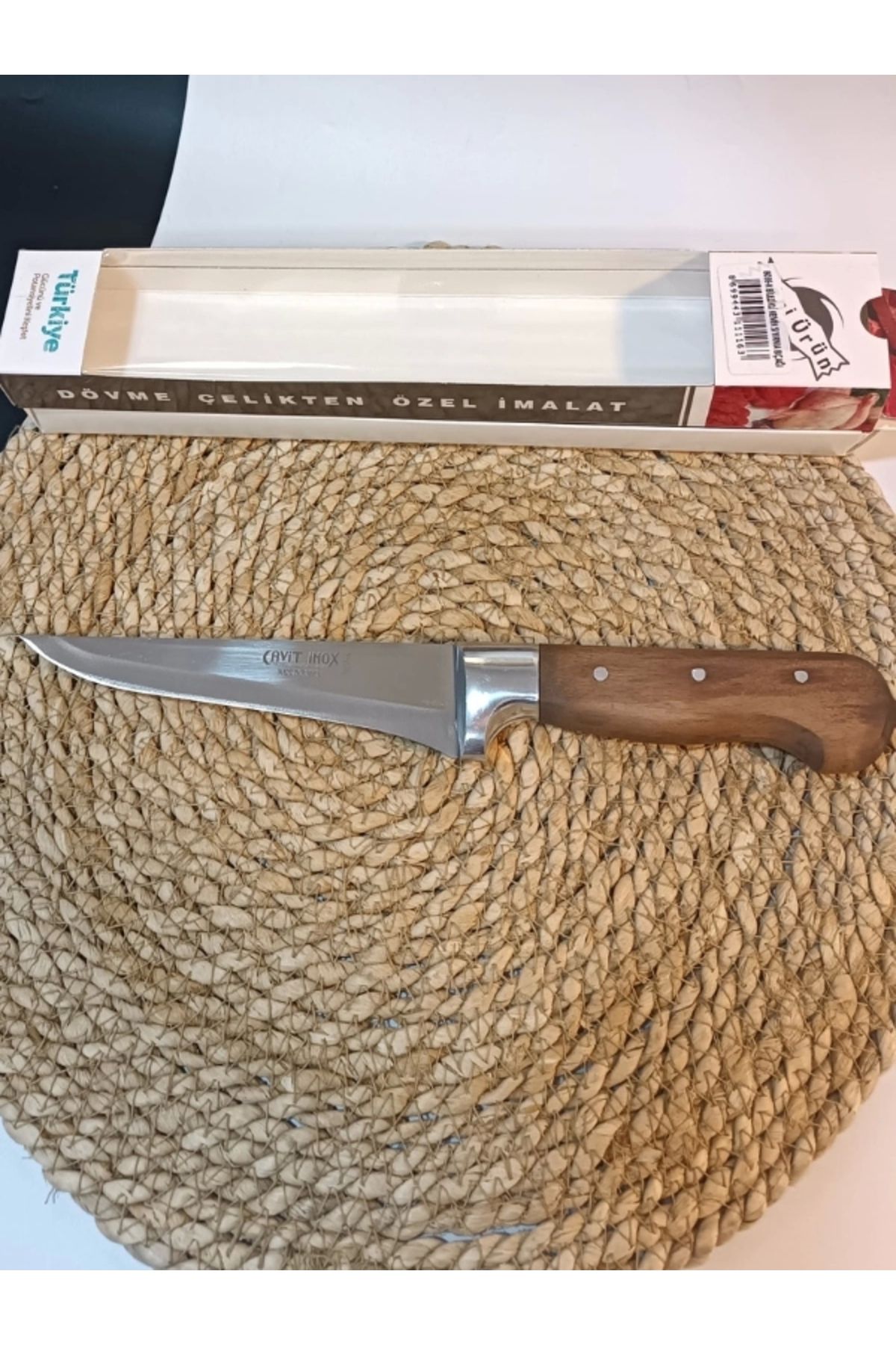 Sürmene Cavit İnox Kasap Bıçağı Kemik Sıyırma 28 Cm
