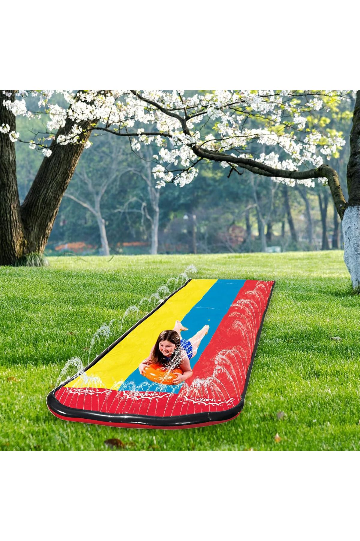 zola-Triple water slide set, Zola®, with slide, 3 coloured colognes,4.75x2.02 m, maximum load 150 kg 4