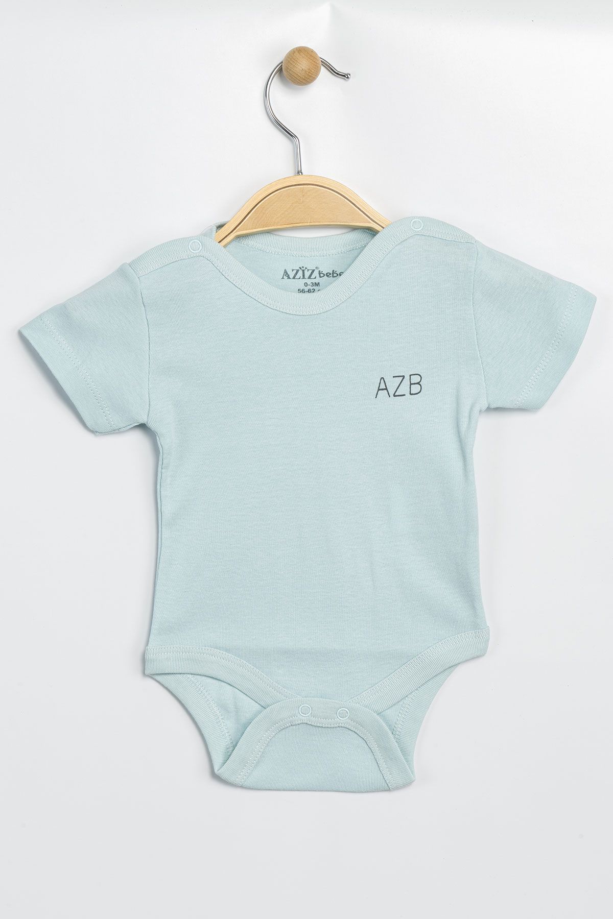 Aziz Bebe Erkek Kız Bebek Çıtçıtlı % 100 Pamuk Body & Zıbın