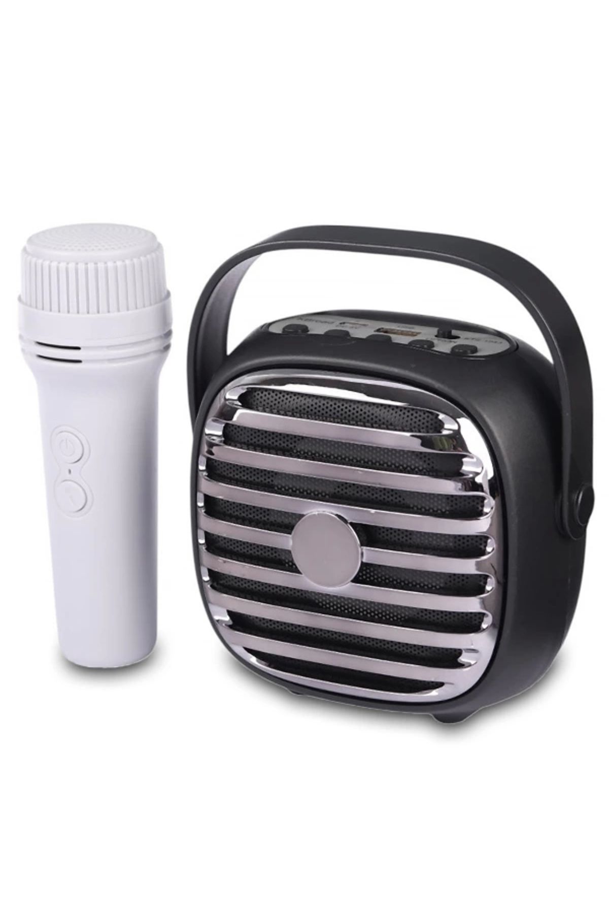DC TECNO Kts 1943 Taşınabilir Karaoke Mikrofonlu Bluetooth Hoparlör Siyah