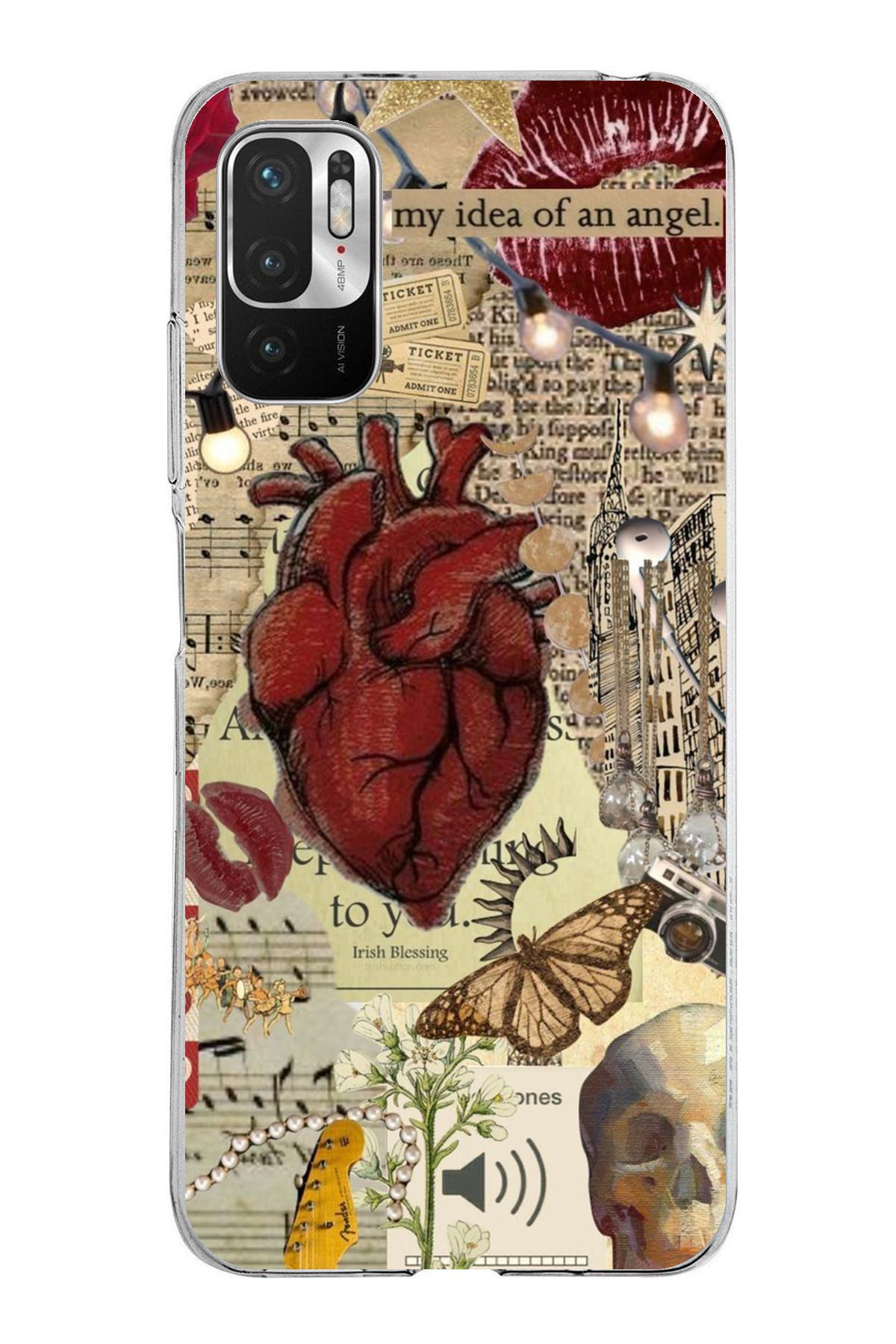 TechTree Redmi Note 10 5G Uyumlu Vampire Diaries Vintage Şeffaf Silikon Kılıf