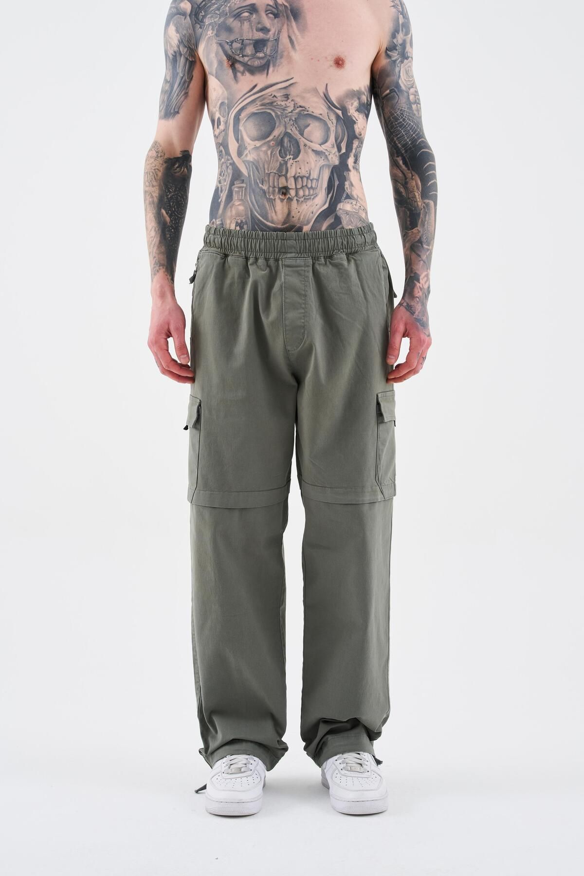 Machinist Erkek Denim Kargo Pantolon KHAKI
