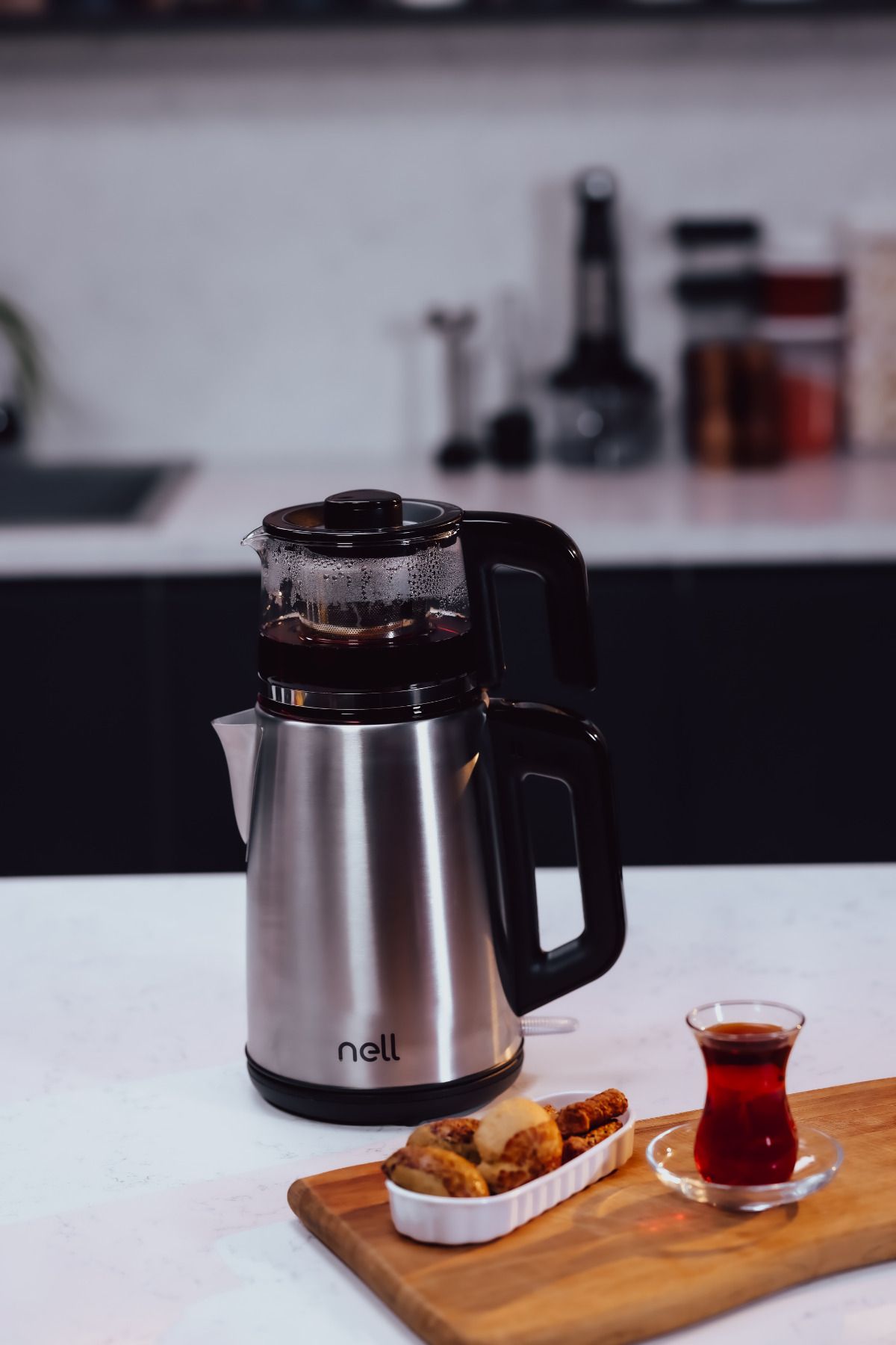 KolayYenile Nell Intense Çay Makinesi Cam Demlik