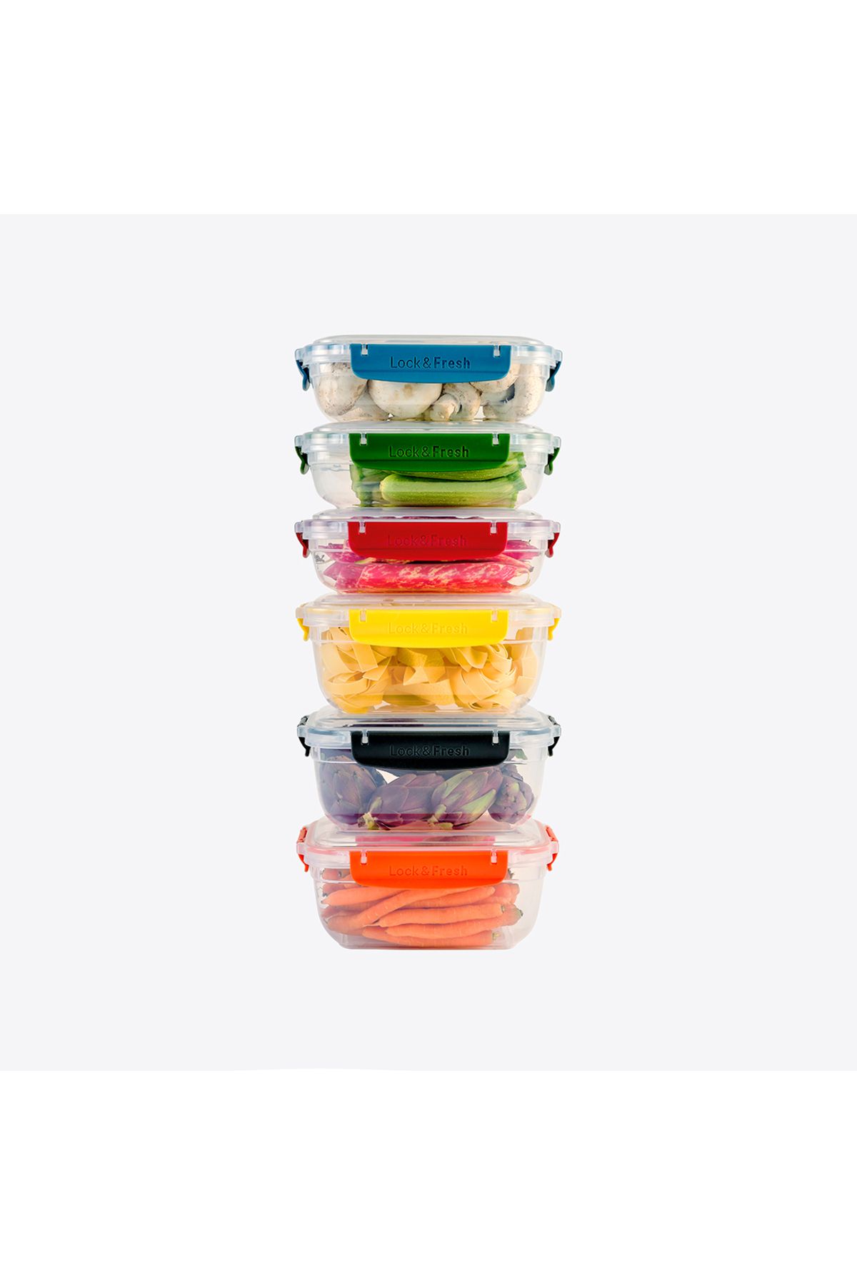 ELDİPA Master Smart Saklama Kabı Seti – 3x0.975L + 3x1.4L – BPA İçermez – 6 Parça - Premium Plastik