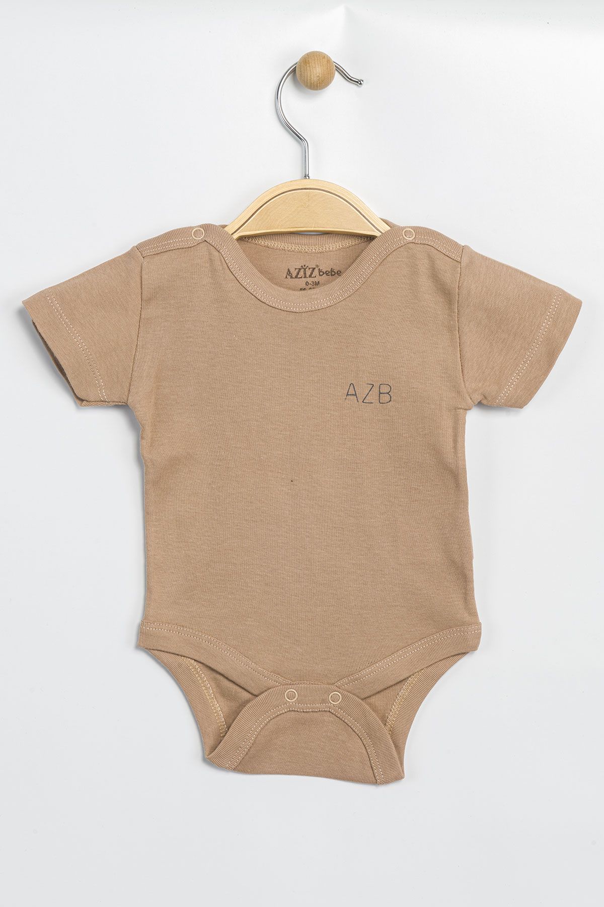 Aziz Bebe Erkek Kız Bebek Çıtçıtlı % 100 Pamuk Body & Zıbın