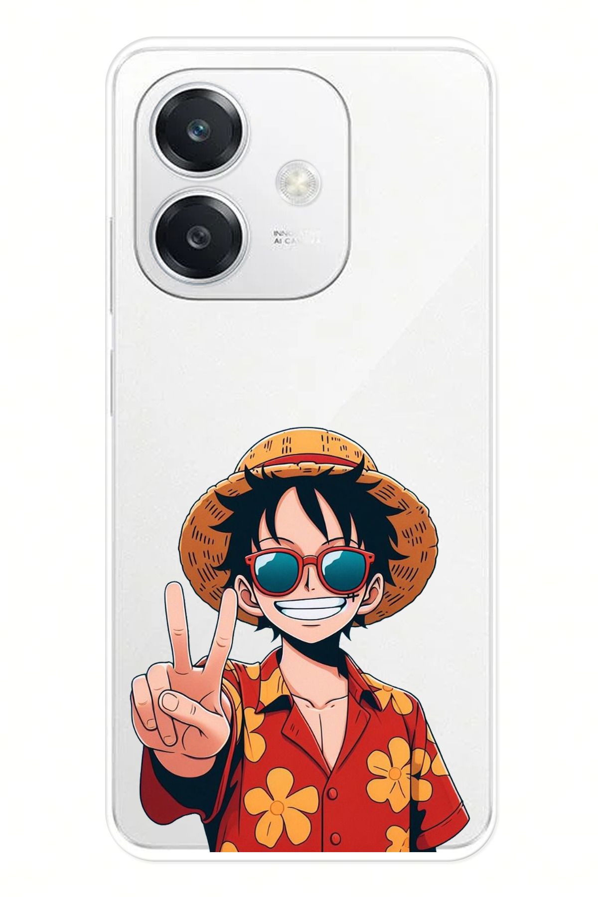 TechTree Oppo A3 Uyumlu Monkey D. Luffy Tasarımlı Şeffaf Silikon Kılıf