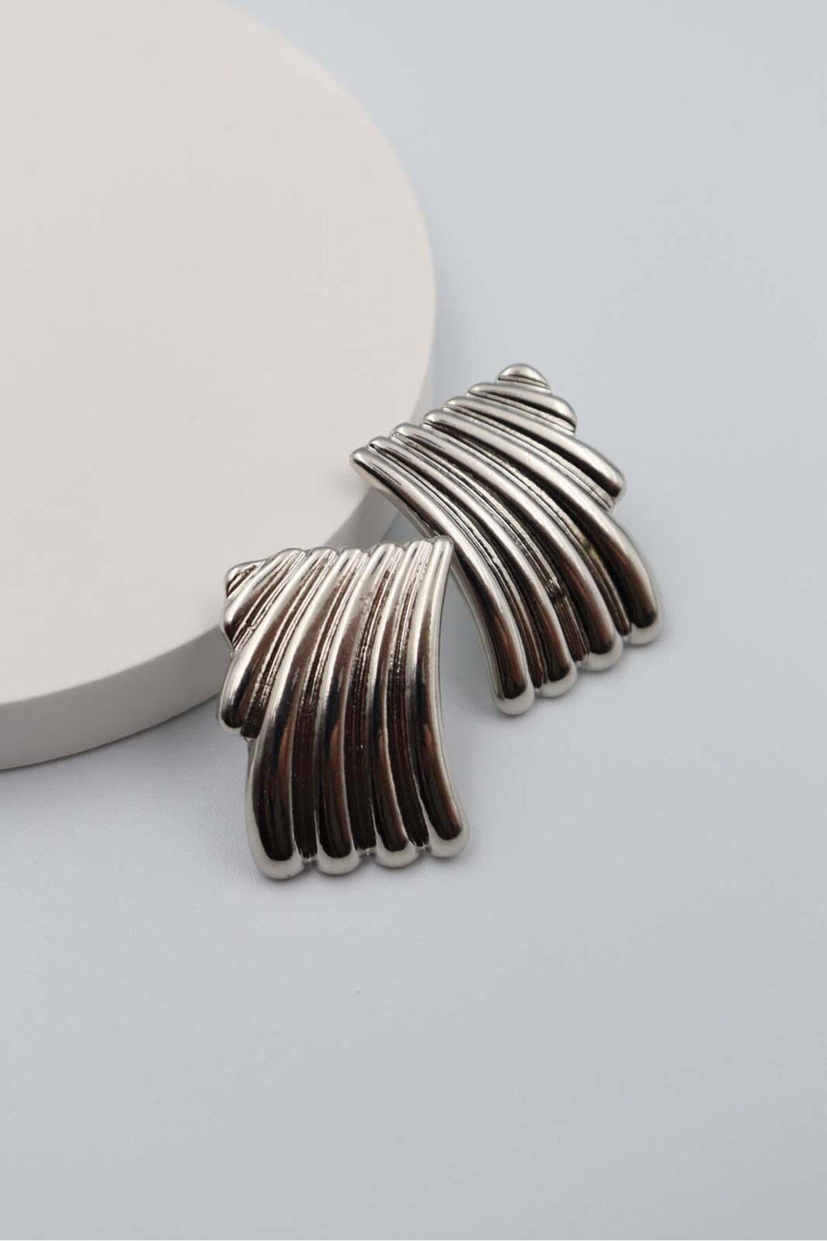 BY CANSU ACCESSORİES Ponte Silver Küpe