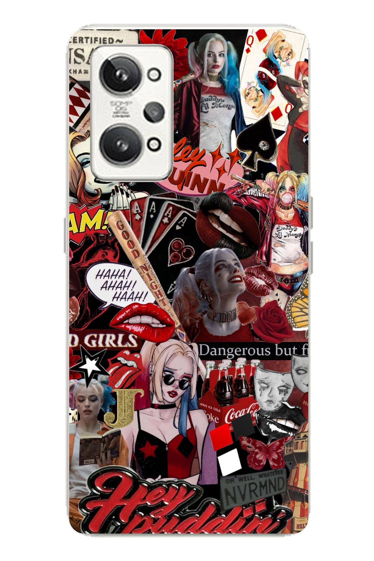 TechTree Realme GT2 Pro Uyumlu Harley Quinn Şeffaf Silikon Kılıf