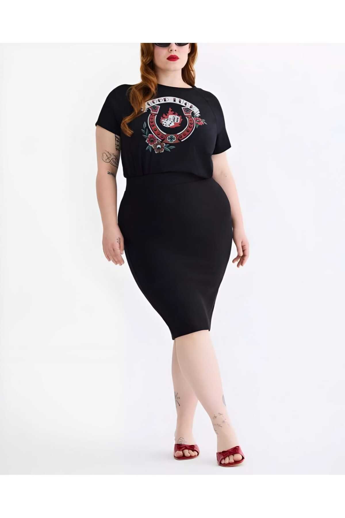 CNG MODA Modal Kumaş Midi Kalem Etek