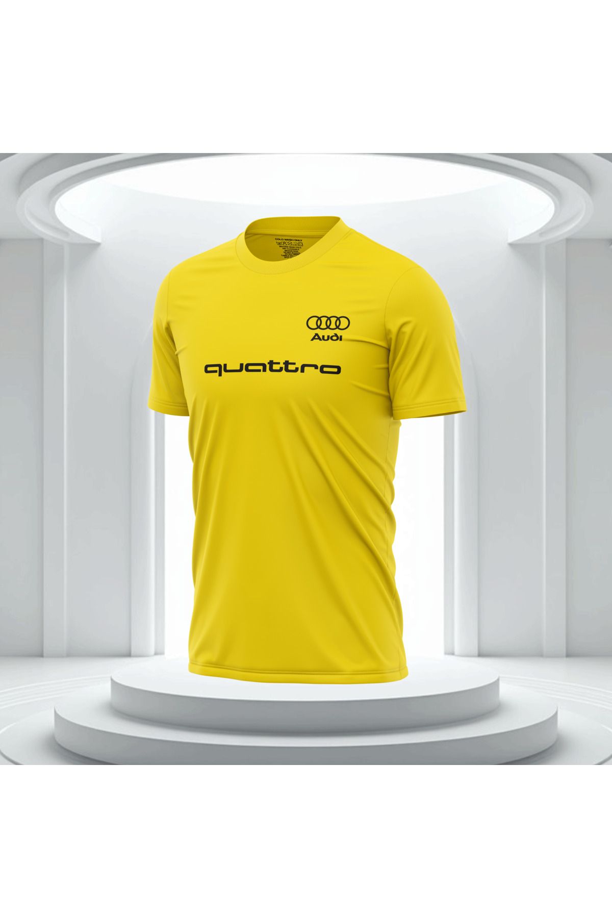 Bulvar Lee Erkek Sıfır Yaka Audi Baskılı Yazlık T-Shirt