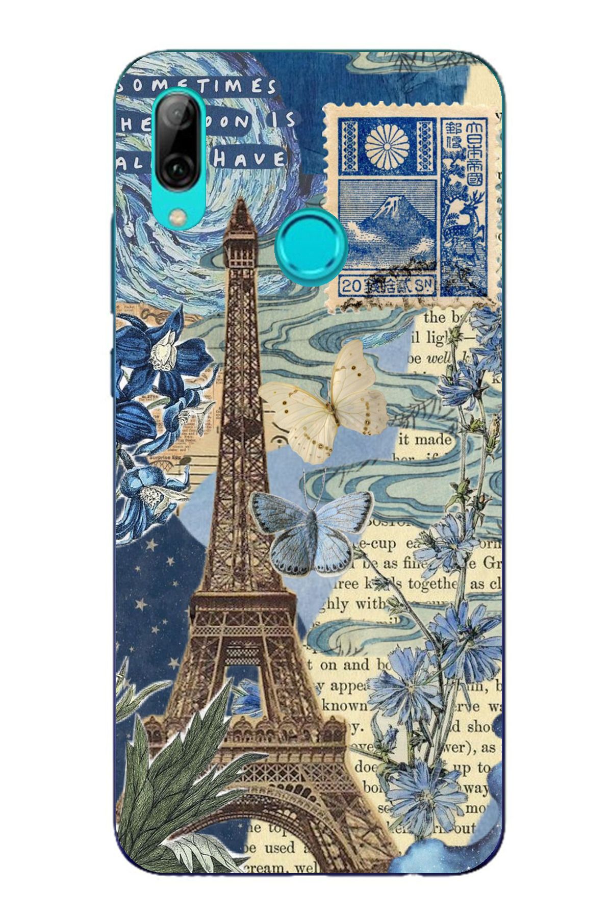 TechTree Huawei P Smart 2019 Uyumlu Paris ve Eyfel Kulesi Şeffaf Silikon Kılıf