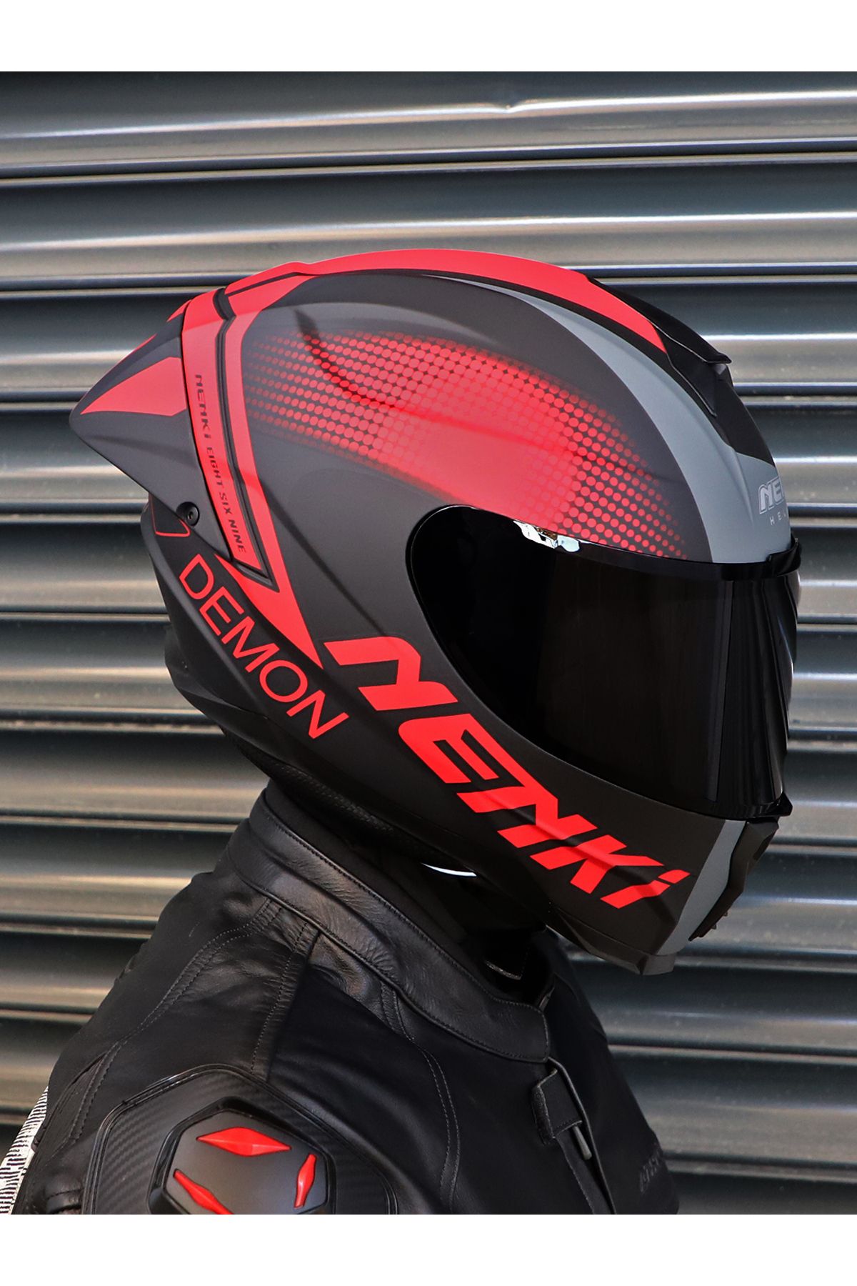 NENKİ Encore Demon Mat Siyah Kask