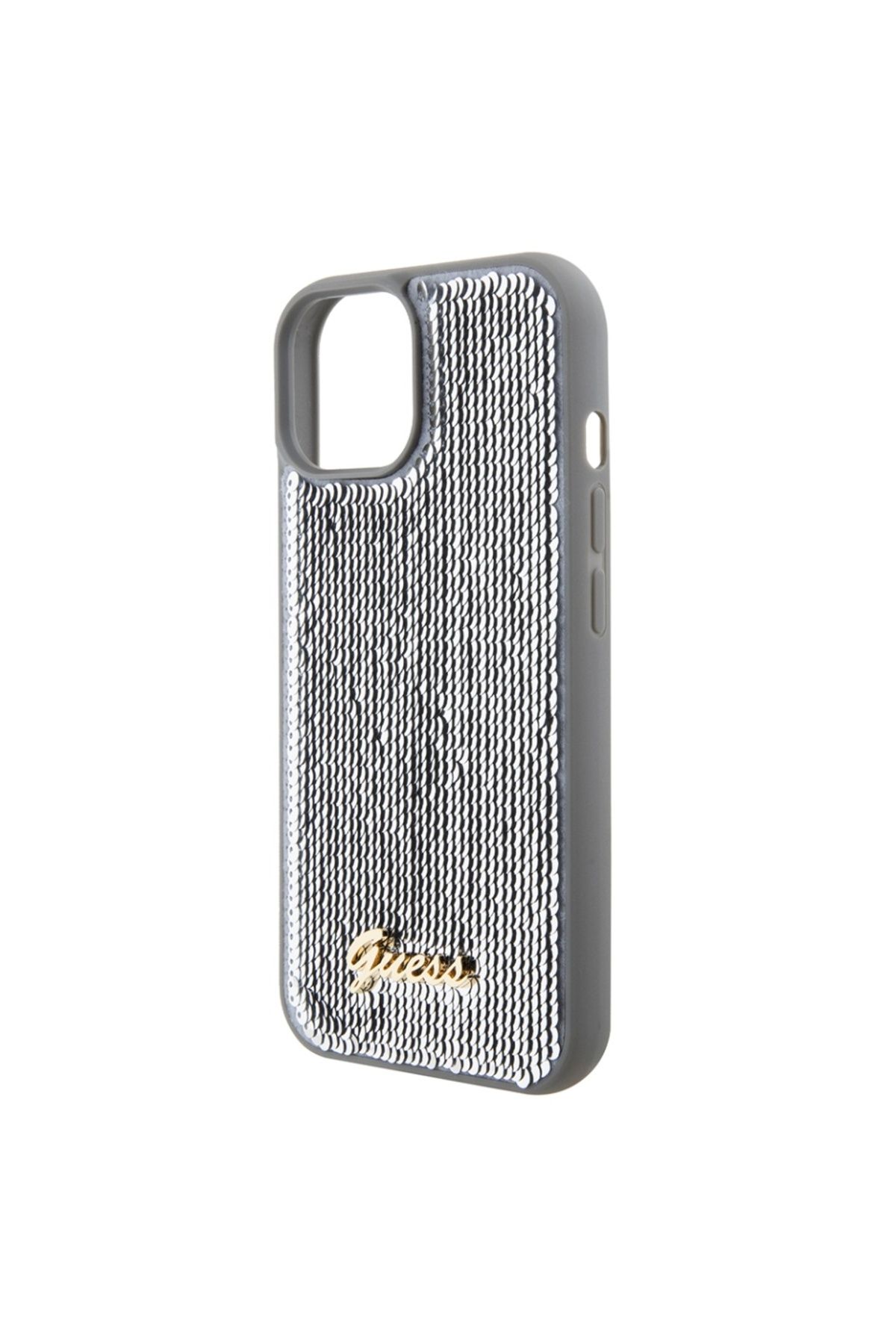 Guess-Case for IPhone 15, Sequin Script Metal, Guess - Silver 3