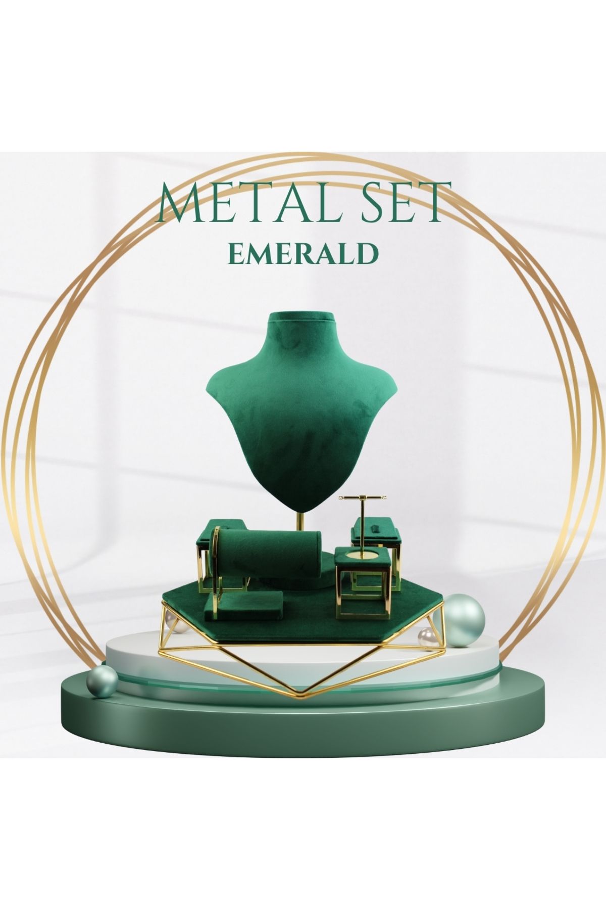 Layla Decor Metal Detaylı Takı Sergileme Standı