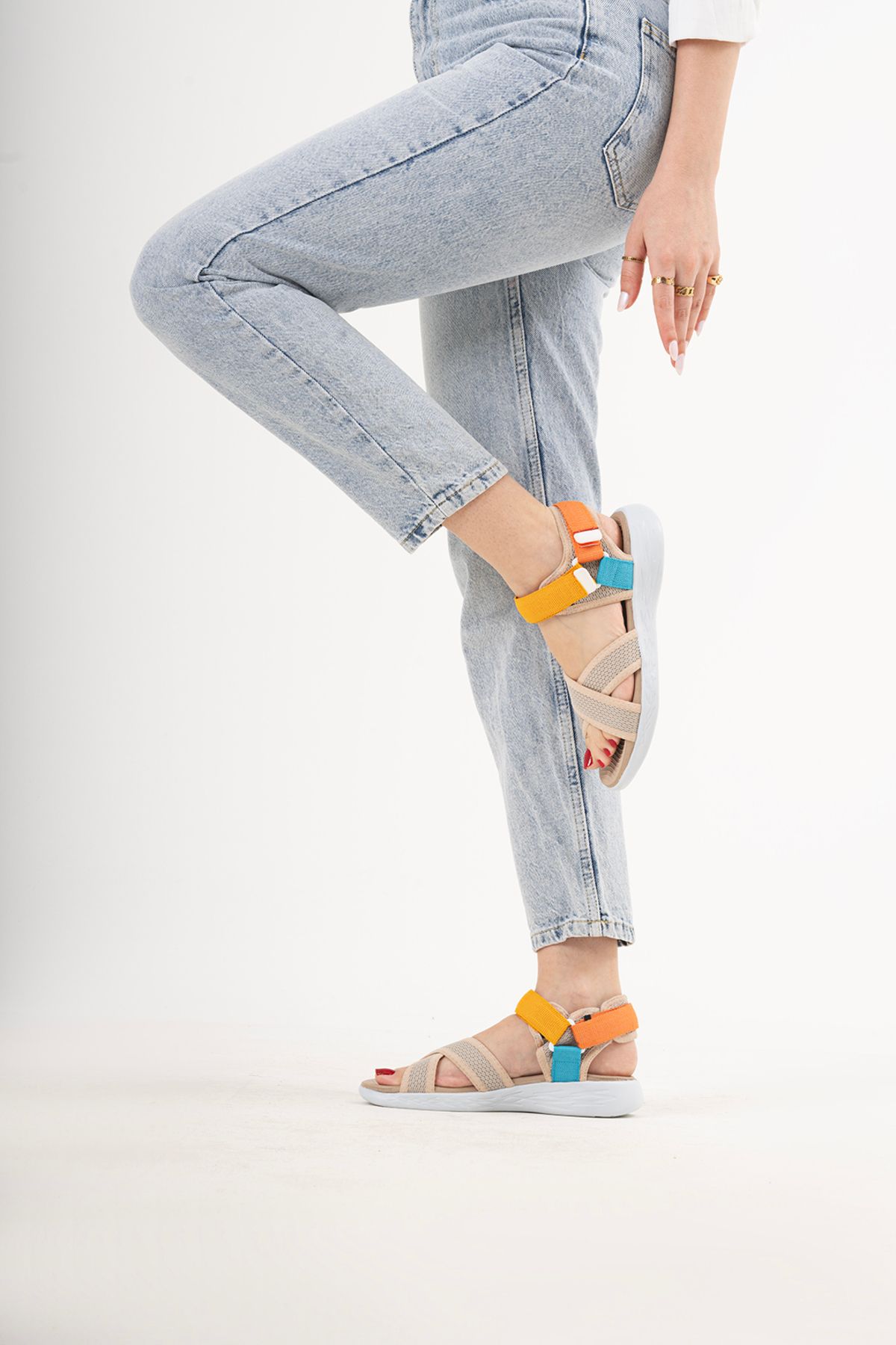 sandal spor Kadın Çapraz Bant Günlük Sandalet SS001-0159