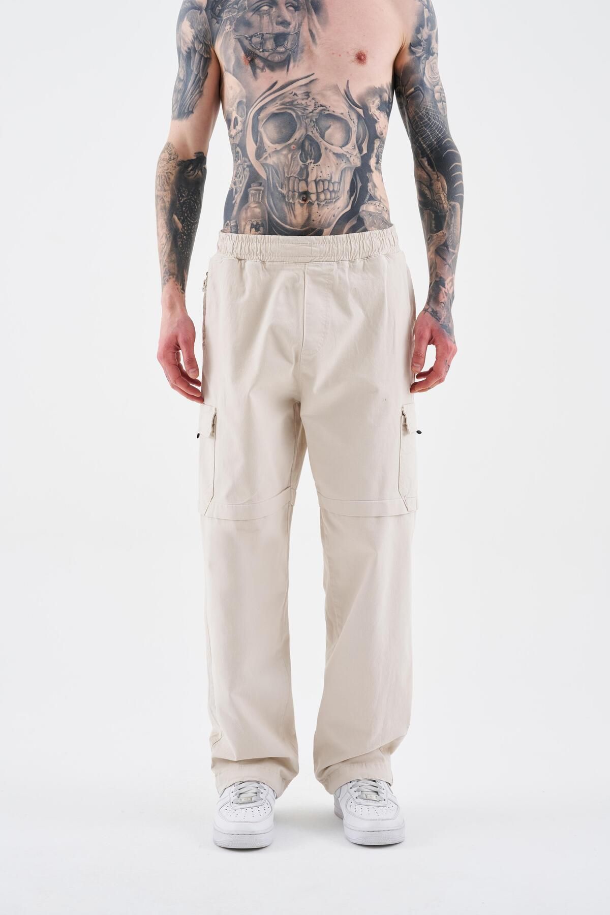 Machinist Erkek Denim Kargo Pantolon STONE