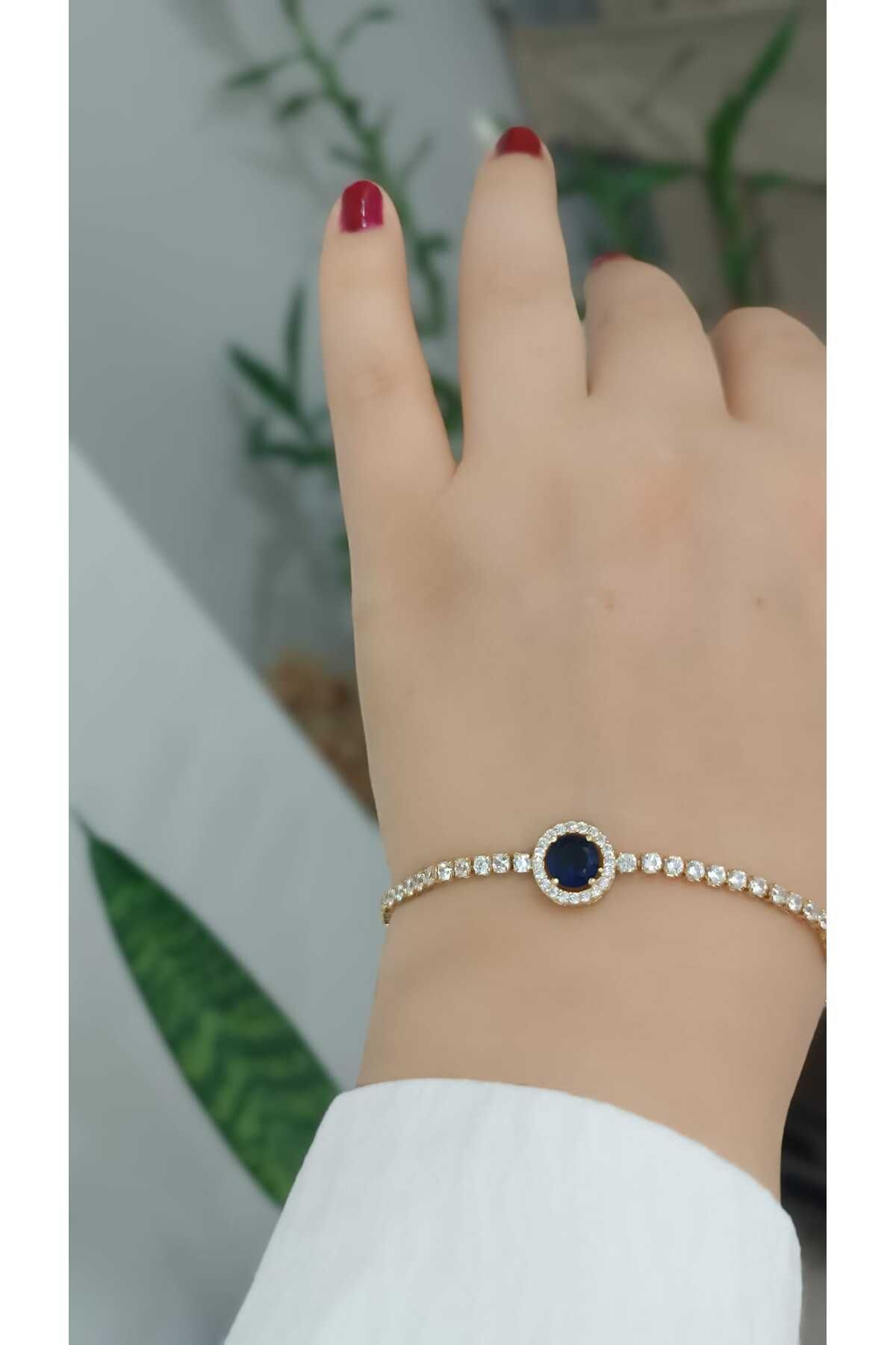 shop Su Yolu Çelik Kararma Yapmaz Siyah Taşlı Şık Zarif Kadın Bileklik
