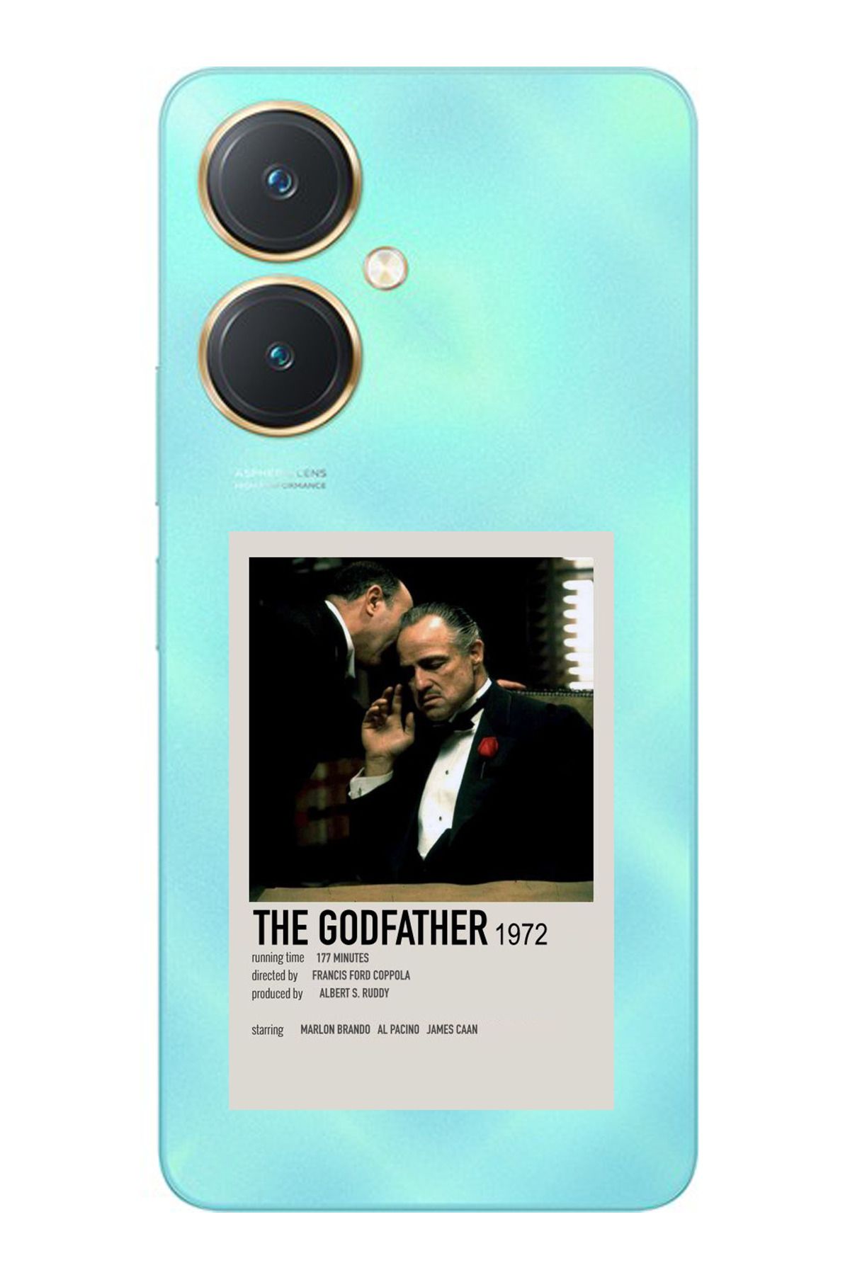 TechTree Vivo Y27 Uyumlu The GodFather Baba Poster Tasarımlı Şeffaf Silikon Kılıf