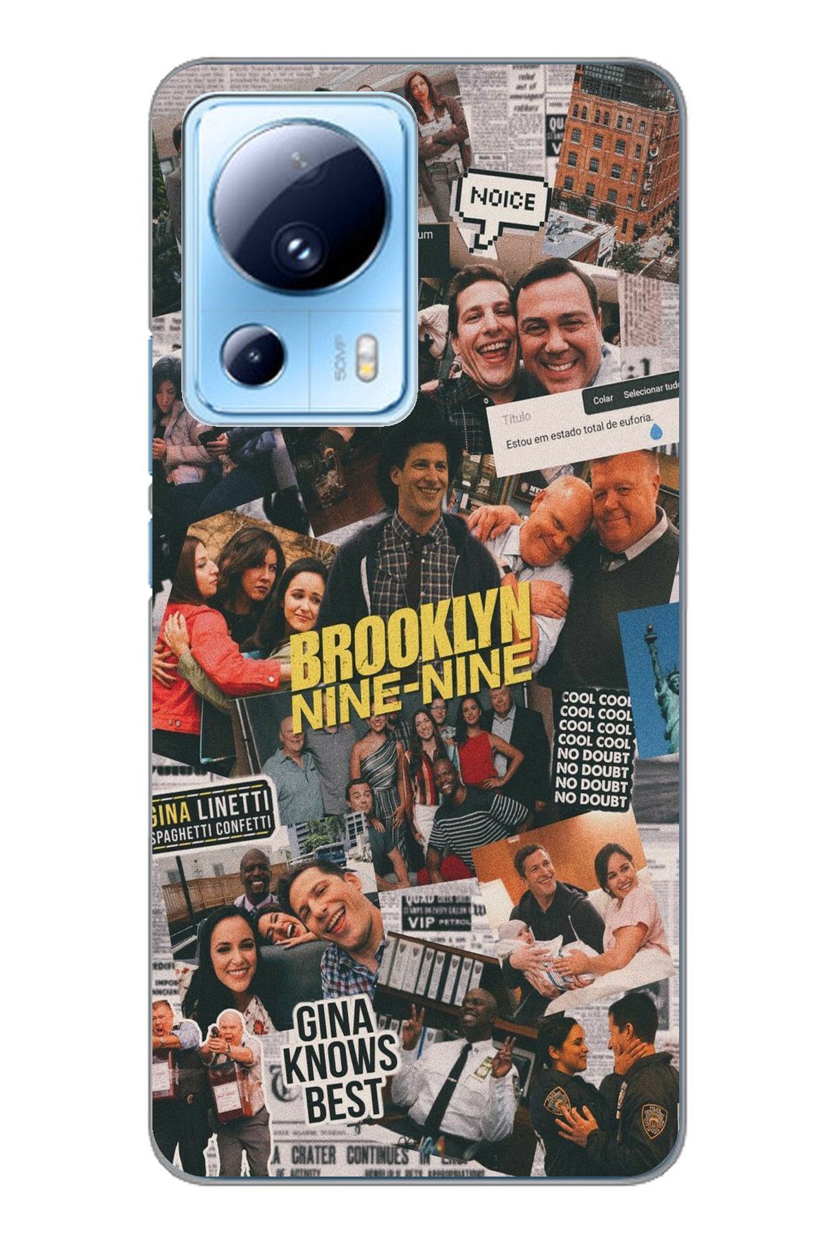 TechTree Xiaomi Mi 13 Lite Uyumlu Brooklyn Nine Nine Tasarımlı Şeffaf Silikon Kılıf