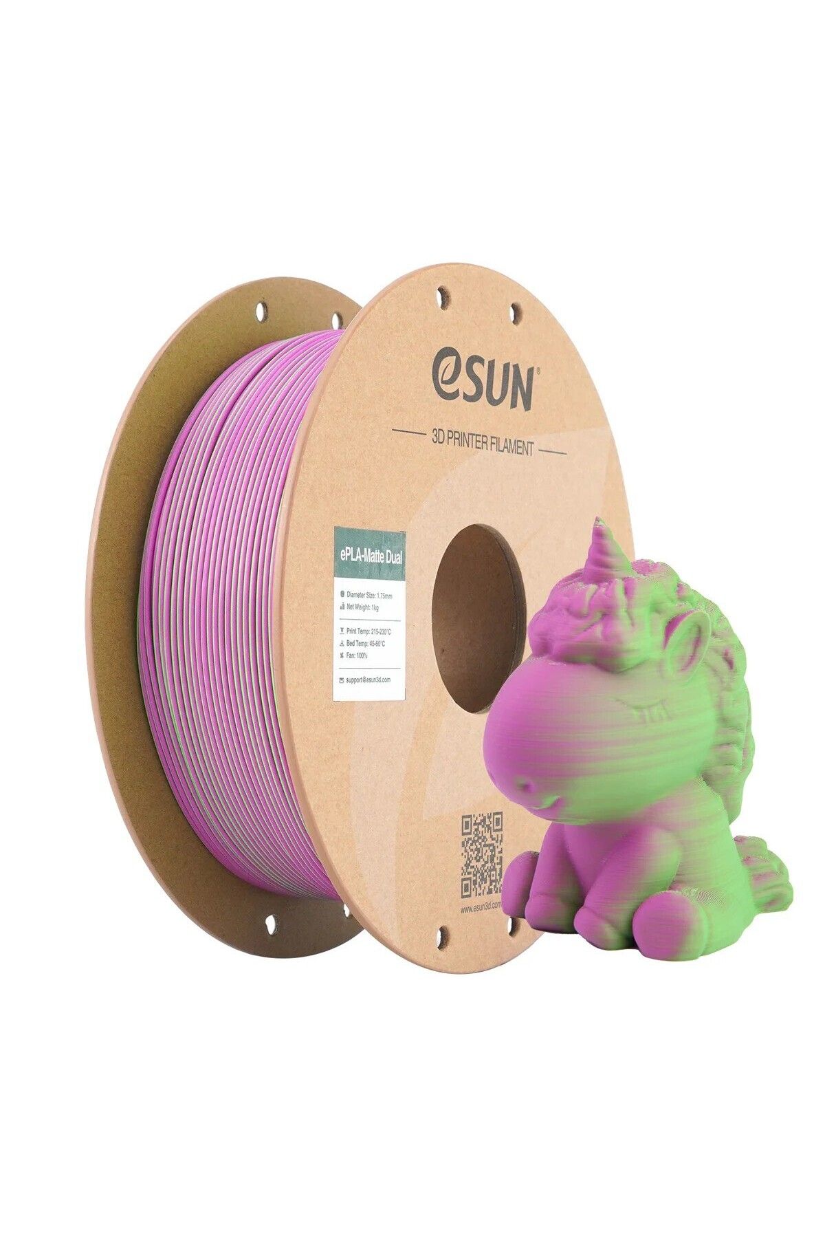 eSun Epla-matte Dual Yeşil Pembe Filament 1.75 Mm 1 Kg