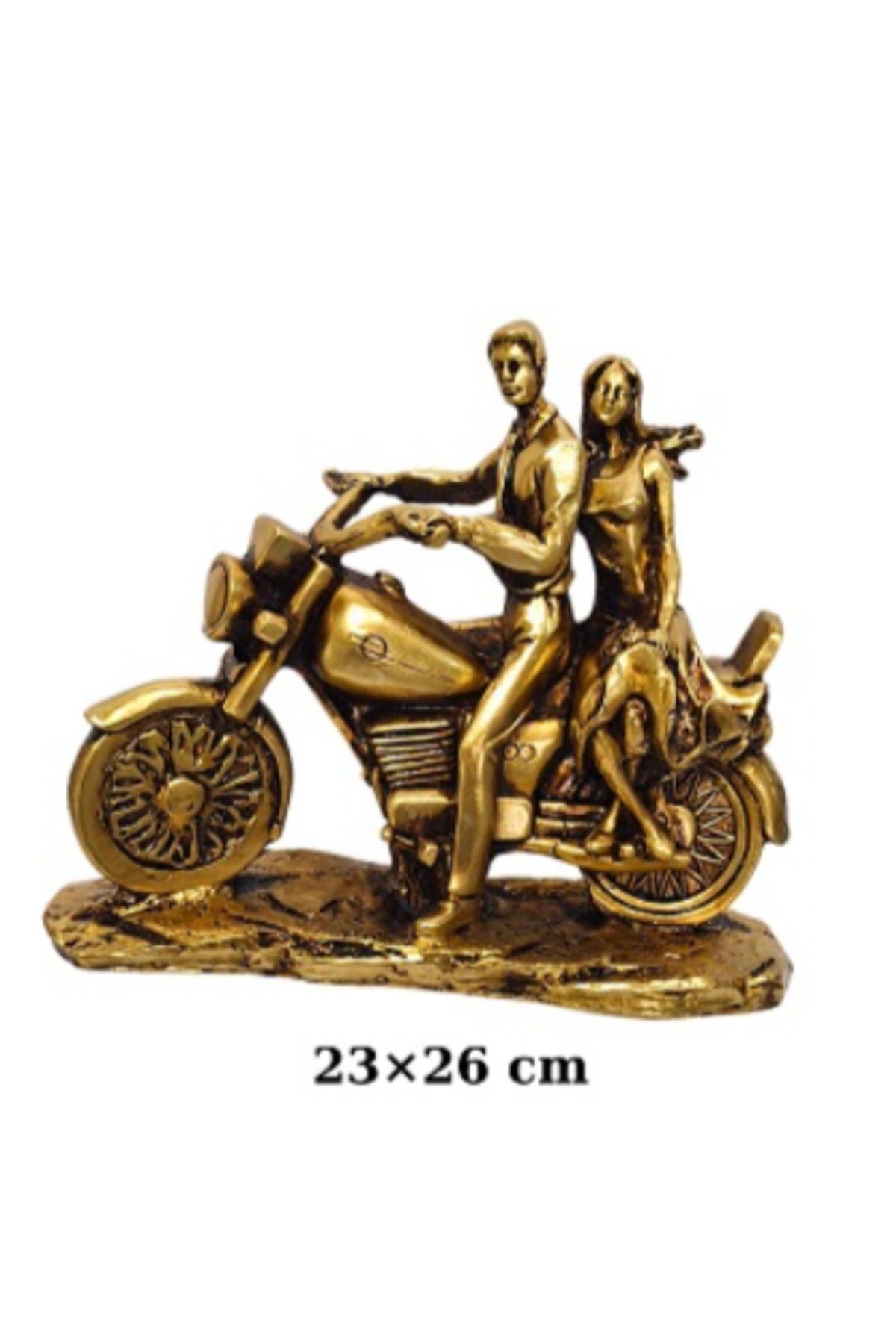 gifted Polyester Motorda Sevgililer Biblo 26 cm