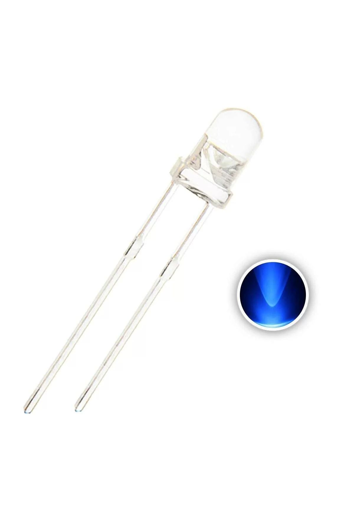 TIEE 3mm LED Şeffaf Mavi