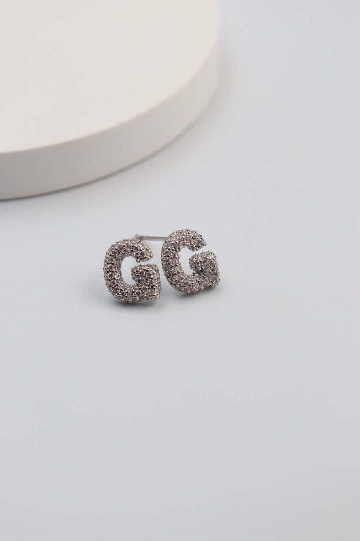 BY CANSU ACCESSORİES Silver Harf Küpe