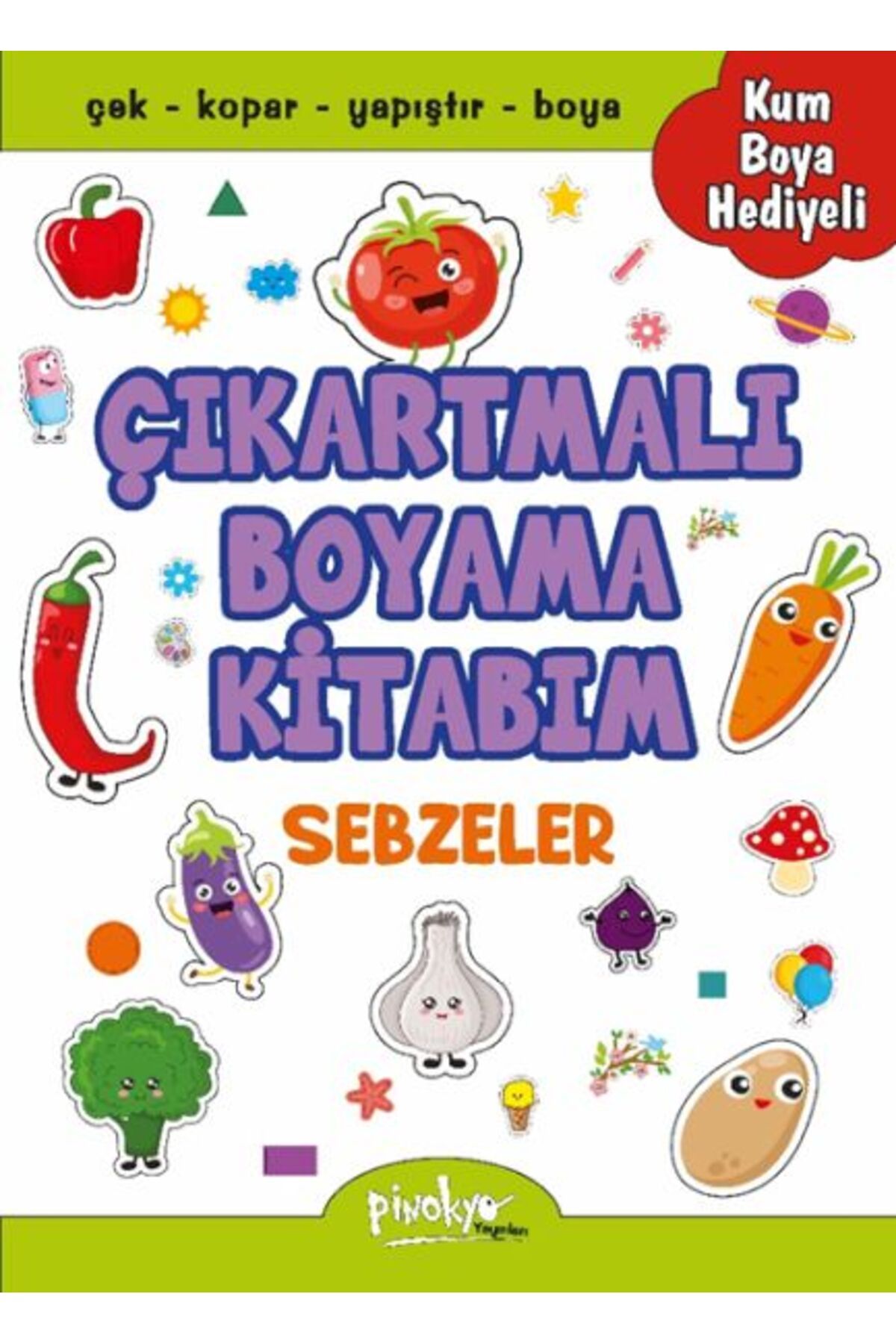 Destek Yayınları Çıkartmalı Boyama Sebzeler
