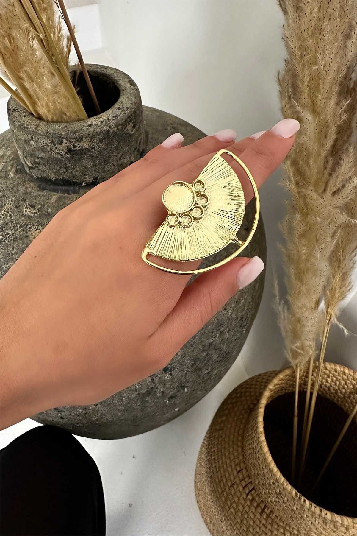 BYP Atelier Yarım Ay Yüzük Gold