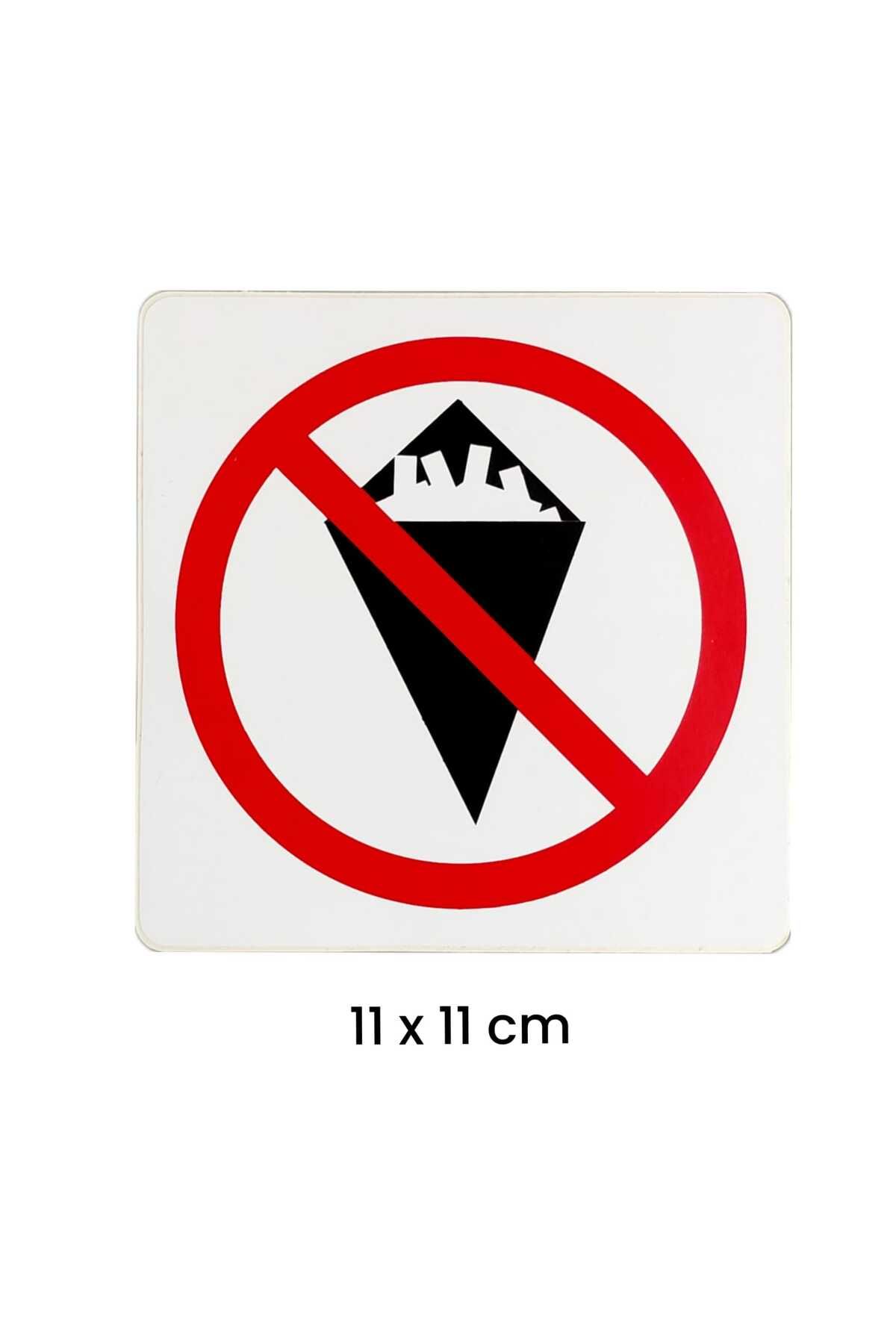 Aplı YEME İÇME YASAKTIR STİCKER 11 x 11 cm (kağıt baskı) 1 ADET