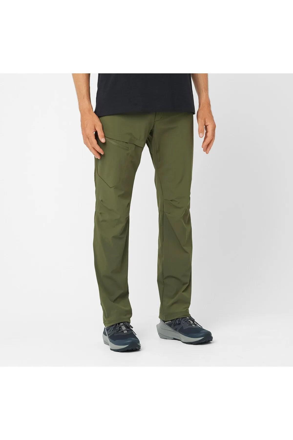 شلوار مردانه تابستانی Wayfarer مدل M LC2216800 خاکی سالومون شلوار اسپرت Salomon